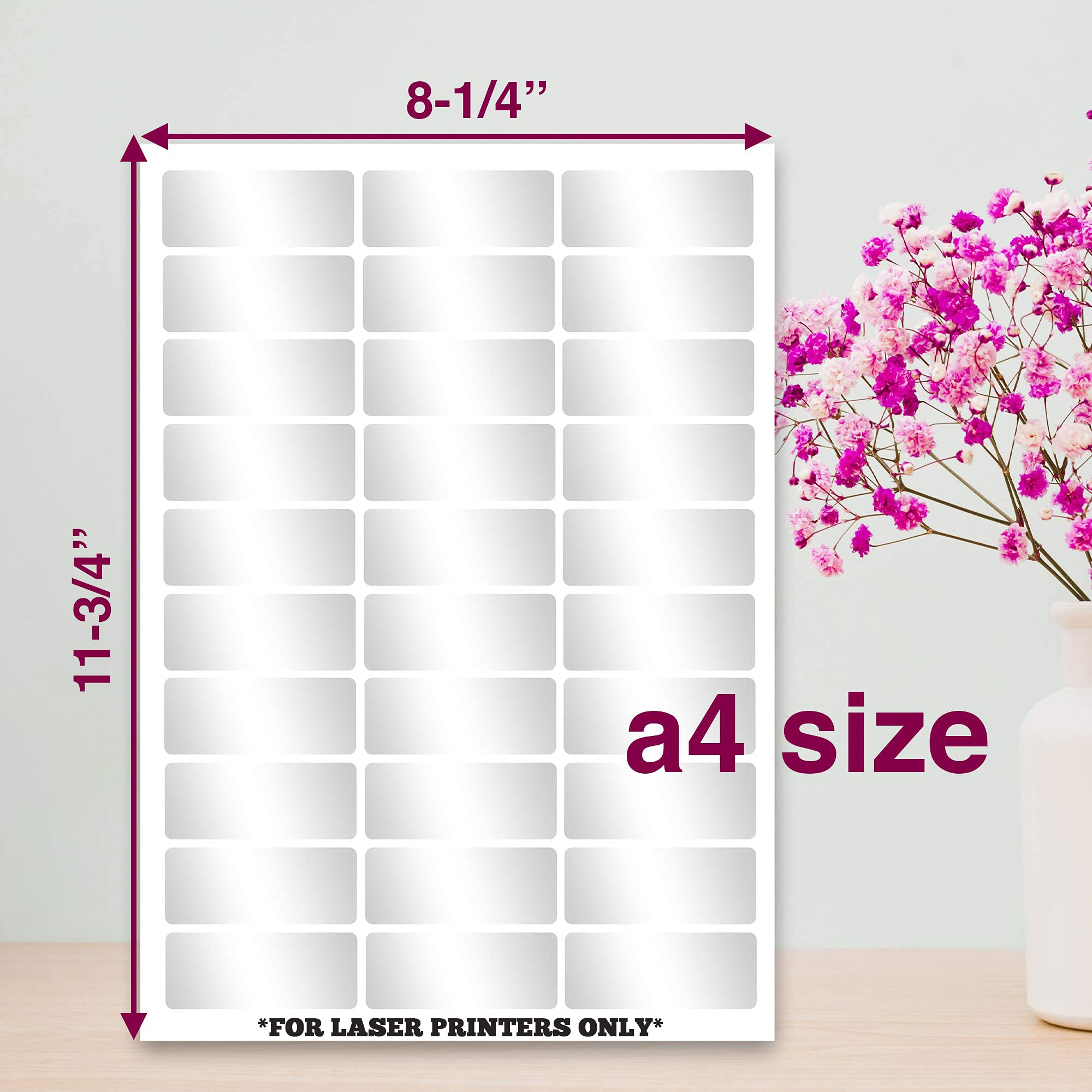 Premium Glossy Crystal Clear Address Labels for Laser Printer - 1