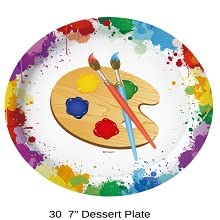 24-Piece Art-Themed Birthday Party Supplies Set - Includes Plates, Napkins & Table Covers - Perfect for Kids Art Party Decorations & Creative Birthday Celebrations