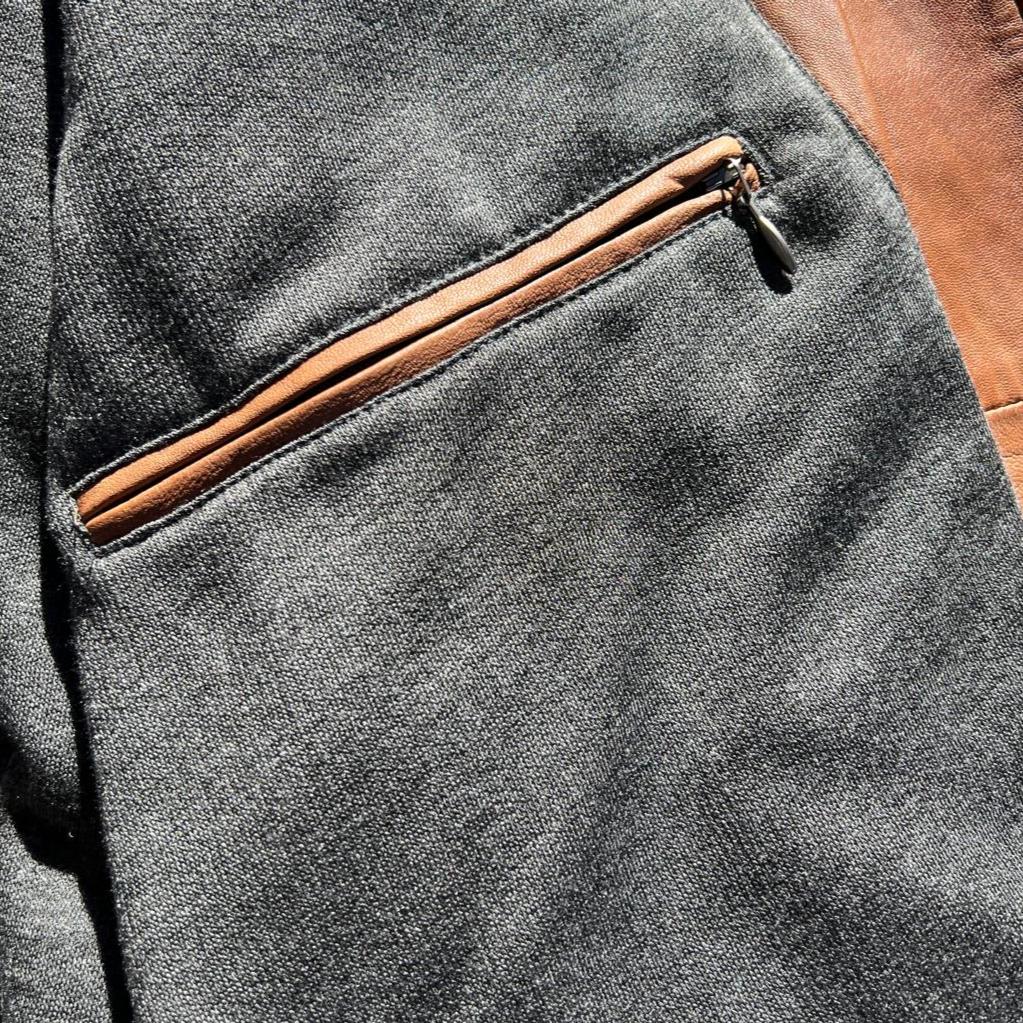 Men's Genuine Lamb Leather Jacket with 4 Pockets - Classic Vintage Style for Casual Wear & Outdoor Activities