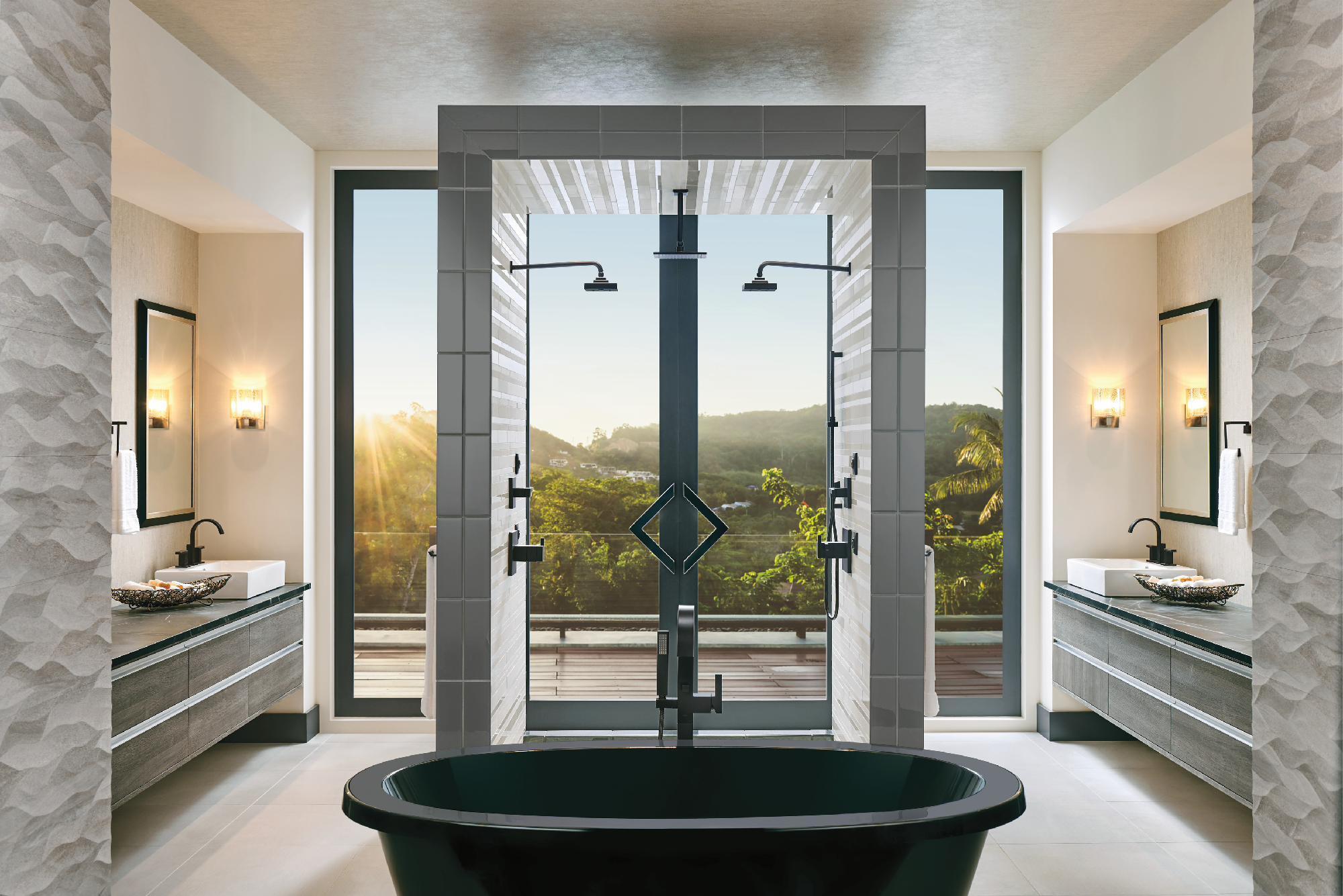 Brizo RP70765BL 10-Inch Ceiling Mount Shower Arm & Flange Set in Matte Black - Perfect for Modern Bathroom Renovations and Spa-Like Shower Experiences