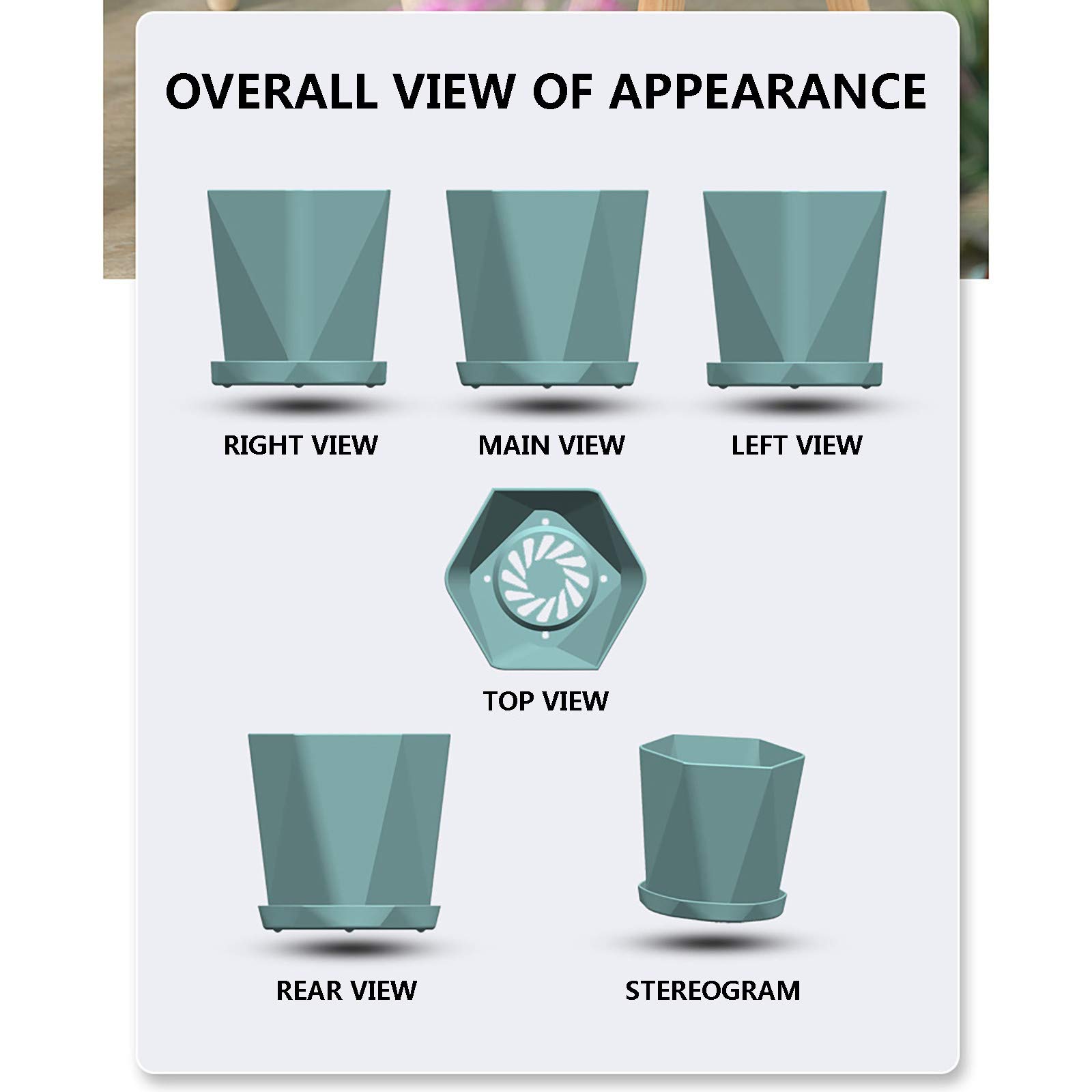 Balcony Household Plastic Flower Pot - Nordic Thickened Large Resin Planter for Indoor & Outdoor Plants | Perfect for Home Decor, Garden, Patio, and Terrace