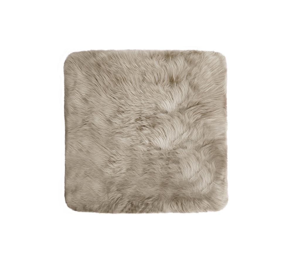 Premium Square Australian Sheepskin Wool Seat Cushion 16x16 Inches - Soft & Comfortable for Car, Office, and Home Use