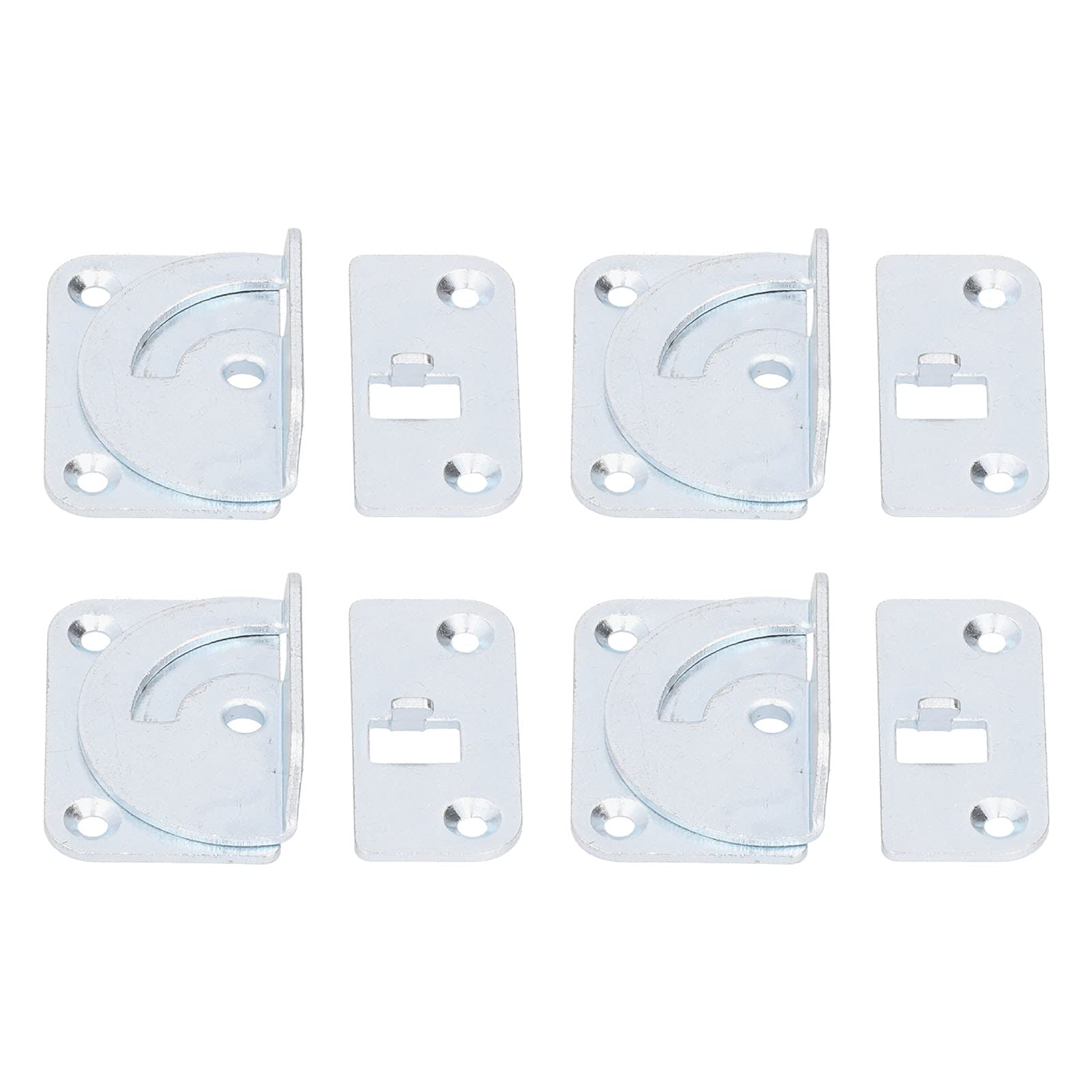 Heavy Duty Stainless Steel Bed Rail Brackets - 4PCS Bed Frame Fittings for Secure Support | Perfect for Bed Frame Assembly, Footrest Reinforcement & Furniture Repair
