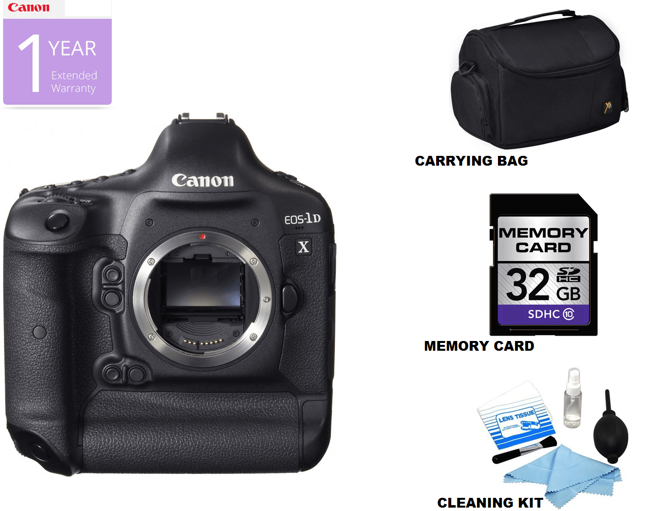 Canon EOS 1D X Professional DSLR Camera Body Only - Full Frame 18MP CMOS Sensor, 61-Point AF System | Perfect for Sports, Wildlife & Wedding Photography