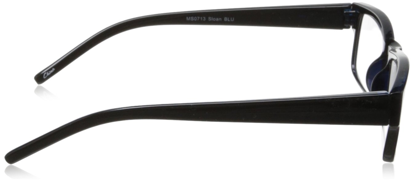 Foster Grant Men's Sloan Square Reading Glasses +1.50 to +3.50 Strength - Lightweight Metal Frame for Computer Work & Reading - Classic Square Eyeglasses for Office & Home Use