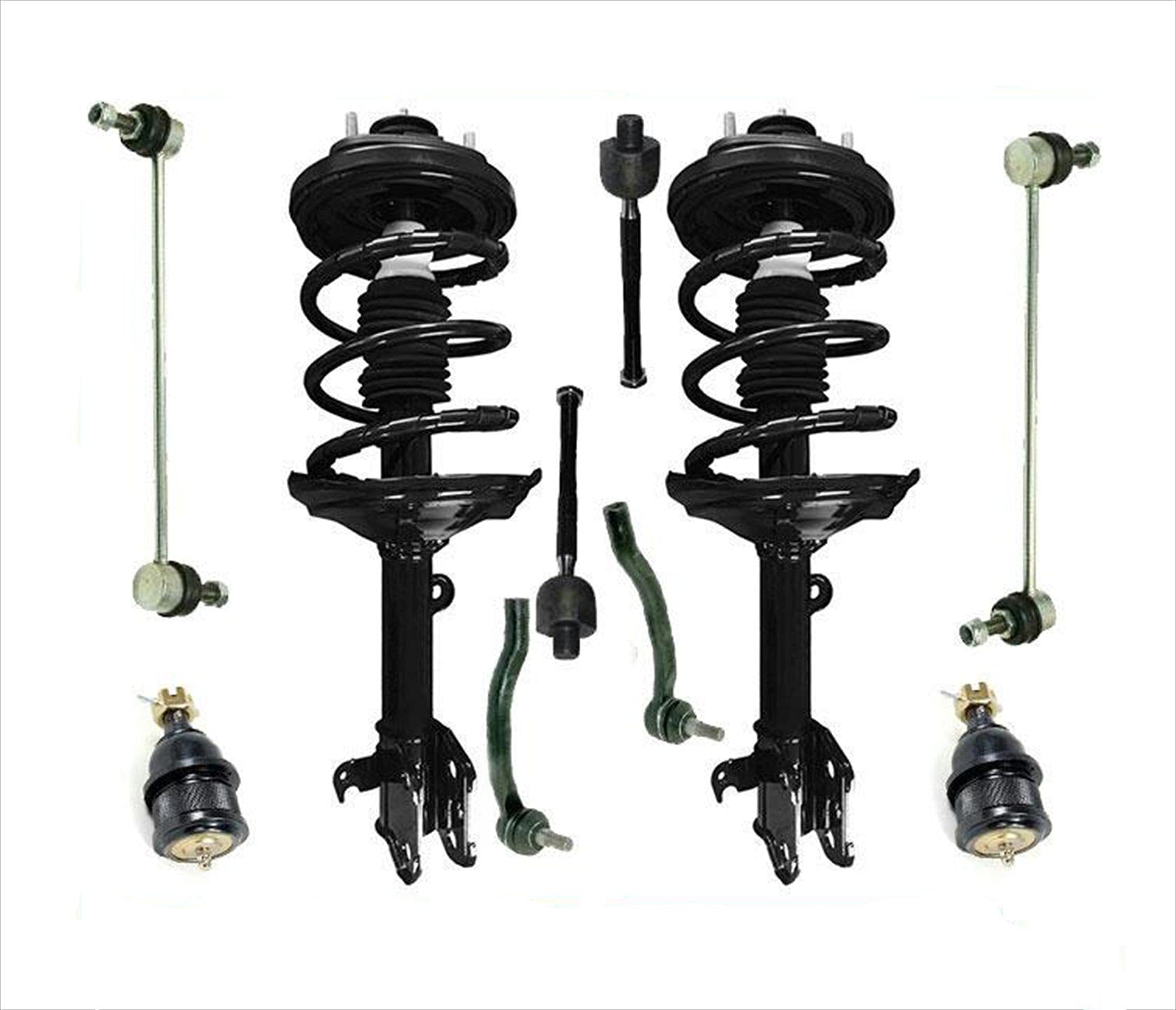 10-Piece Front Coil-Spring Strut Assembly & Chassis Kit Replacement for 2003-2005 Acura MDX - Suspension Upgrade for Smoother Ride & Better Handling