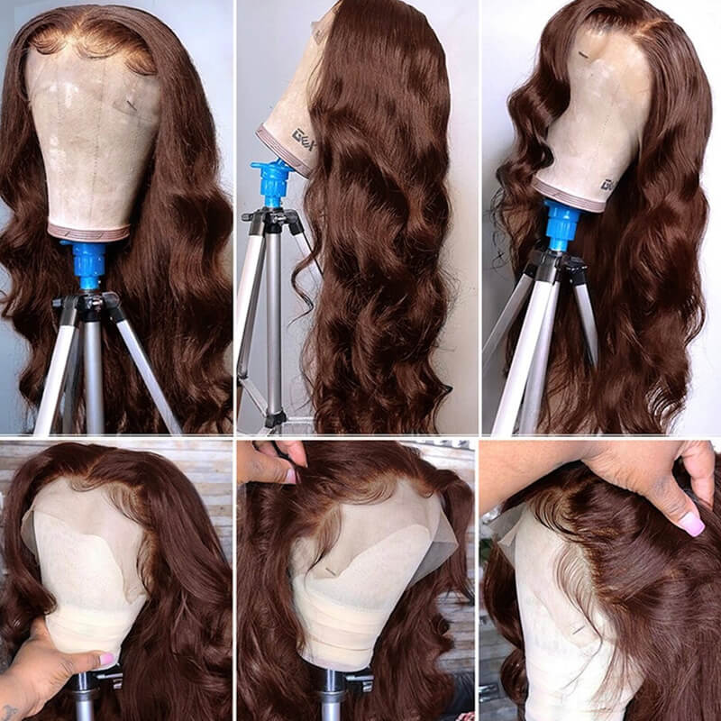 Eullair 28 Inch Body Wave Human Hair Wig with 13x4 Lace Frontal - Natural Wavy Colored Wig for Fall | Affordable & Cost-Effective Choice | Perfect for Daily Wear, Cosplay, and Special Occasions