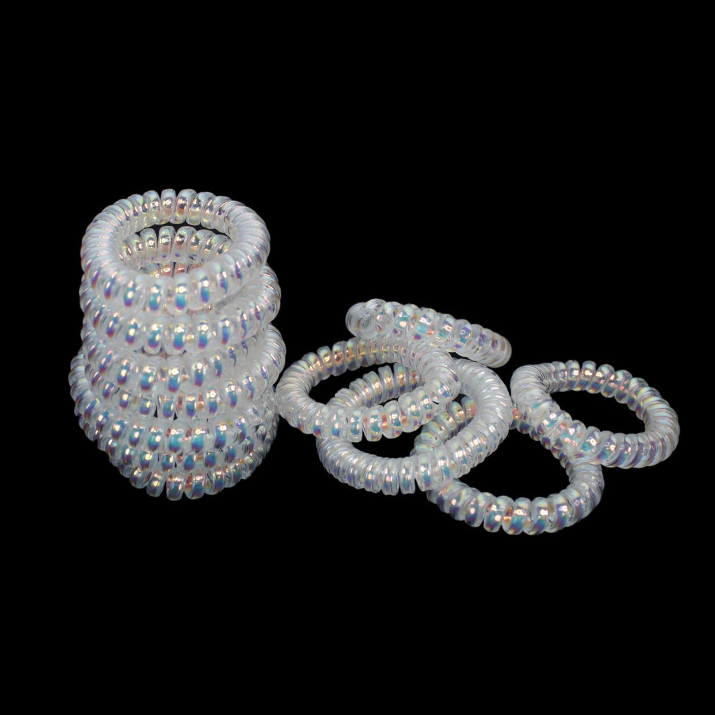 BOXO 12 Pack Spiral Hair Ties for Thick Hair - Coil Elastics Hair Bands for Women & Girls (Multicolor) - Perfect for Workouts, Yoga, and Everyday Styling