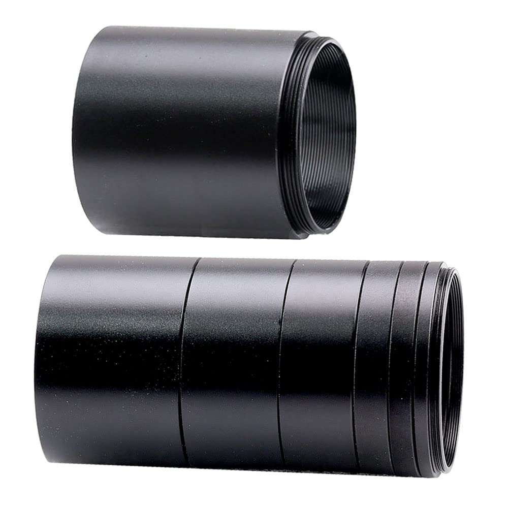 Starboosa Telescope T2-Extension Tube Kit for SLR Cameras & Eyepieces - 7 Sizes (3mm,5mm,7mm,15mm,20mm,30mm,55mm) - M42x0.75 Thread Both Sides - Enhanced Compatibility for Astrophotography & Macro Photography