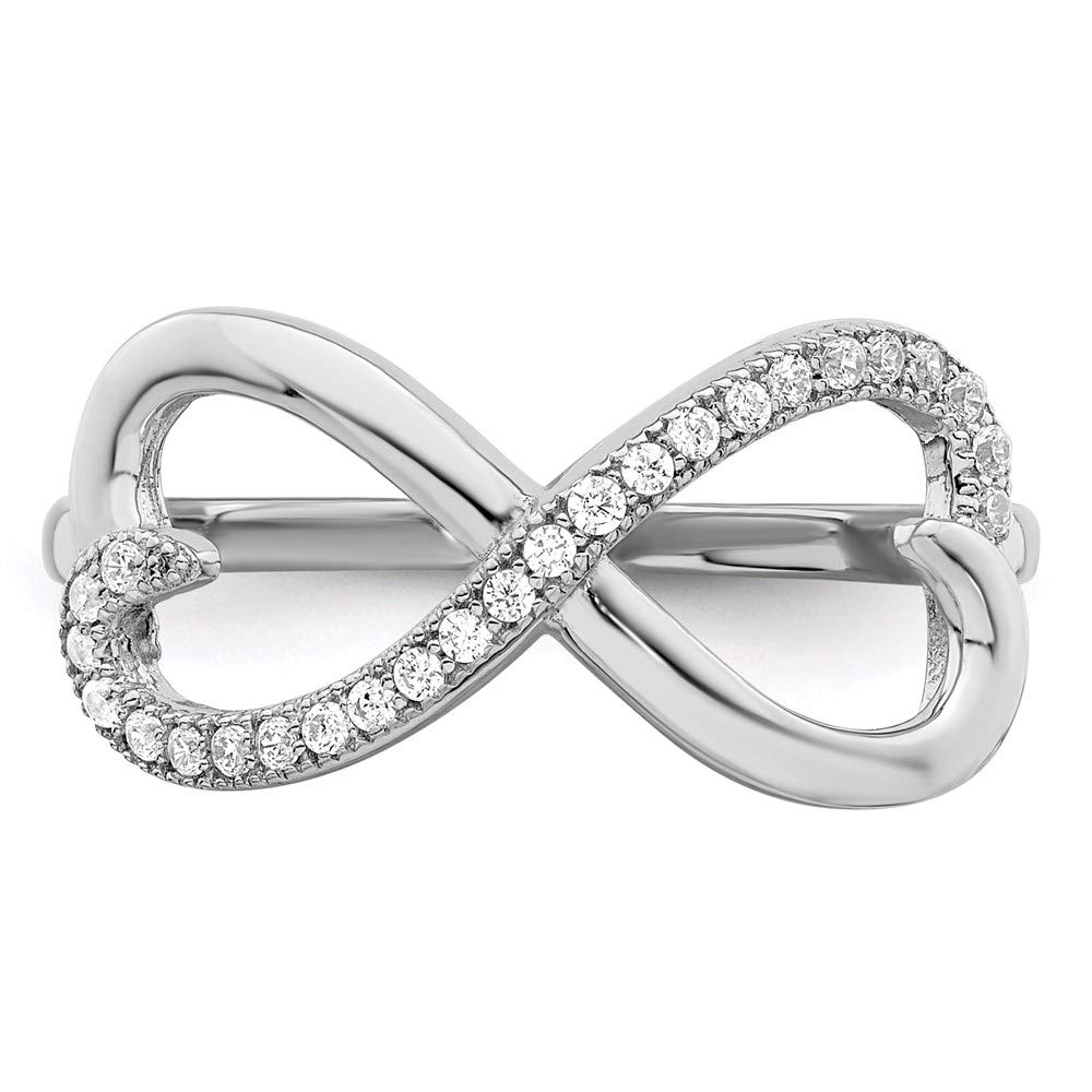 925 Sterling Silver Cubic Zirconia Heart Ring for Women - Sparkling Embers Design, Elegant Fine Jewelry Gift for Her - Perfect for Anniversaries, Valentine's Day & Special Occasions