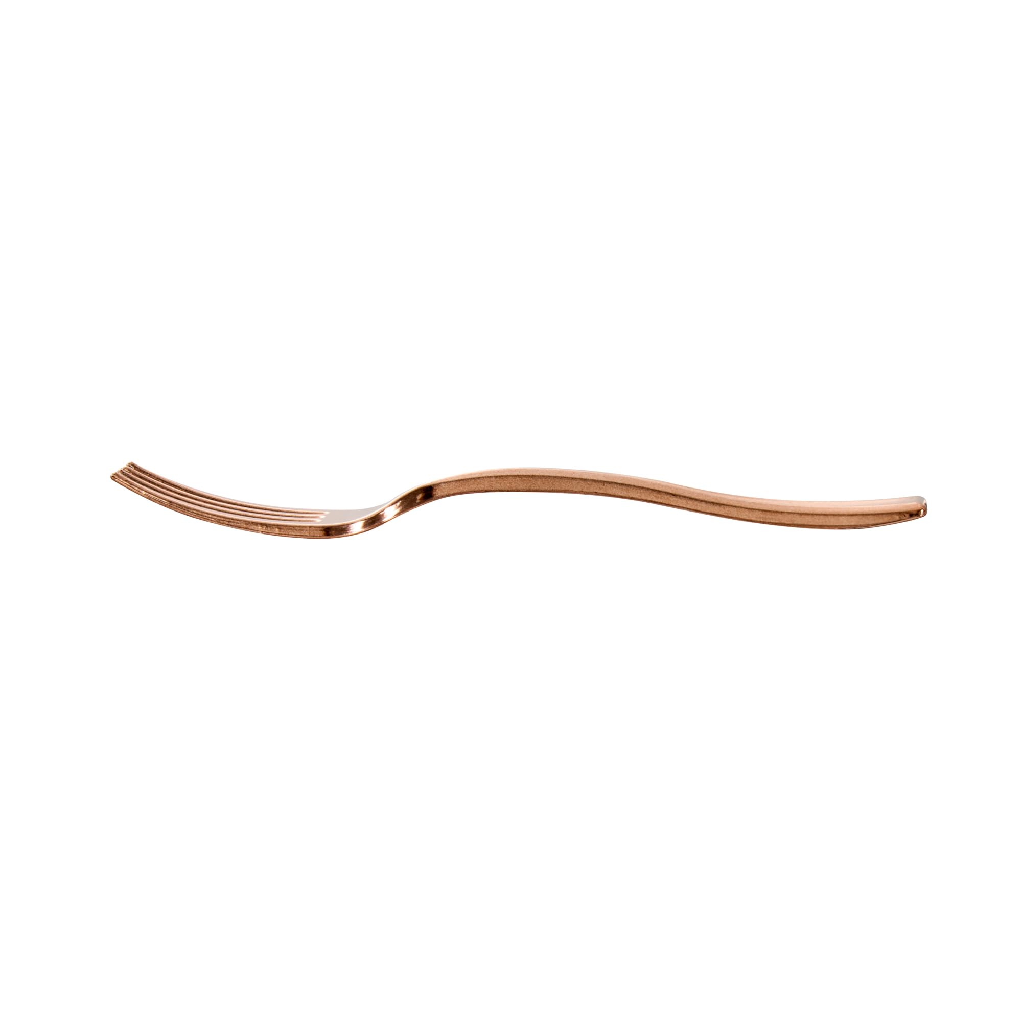 500-Pack 4 Inch Mini Plastic Forks - Heavy-Duty Disposable Appetizer Forks in Rose Gold for Hors D'oeuvres, Desserts, Samples | Perfect for Parties, Weddings, Catering & Events - Elegant & Durable