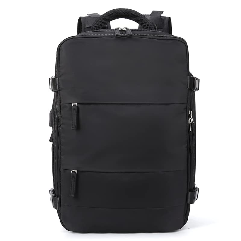 CL Travel Backpack 15.6 Inch Laptop Backpack - Large Capacity Waterproof Carry On Backpack for Men & Women - Perfect for Business Travel, College, Commuting & Airplane Boarding (Black)