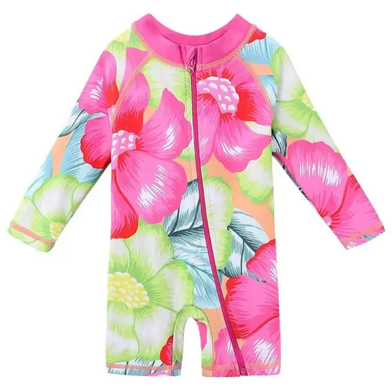 Long Sleeve Baby Swimwear UPF 50+ Sun Protection - Swimcore Kids Swimsuit for 0-6 Years Old - Perfect for Beach, Pool & Summer Water Activities