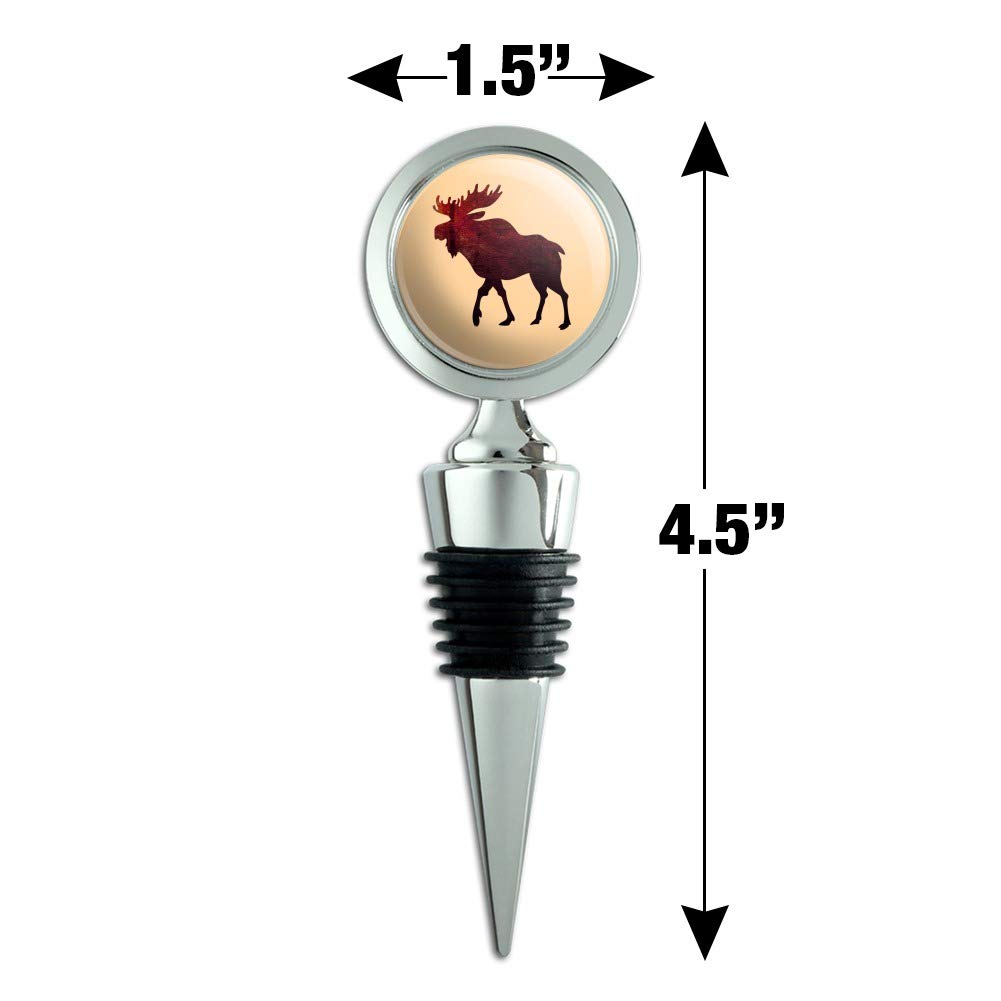 Premium Moose Head Red Forest Wine Bottle Stopper - Elegant Wine Preserver for Red, White, and Sparkling Wines - Perfect for Dinner Parties, Gifts, and Home Bars