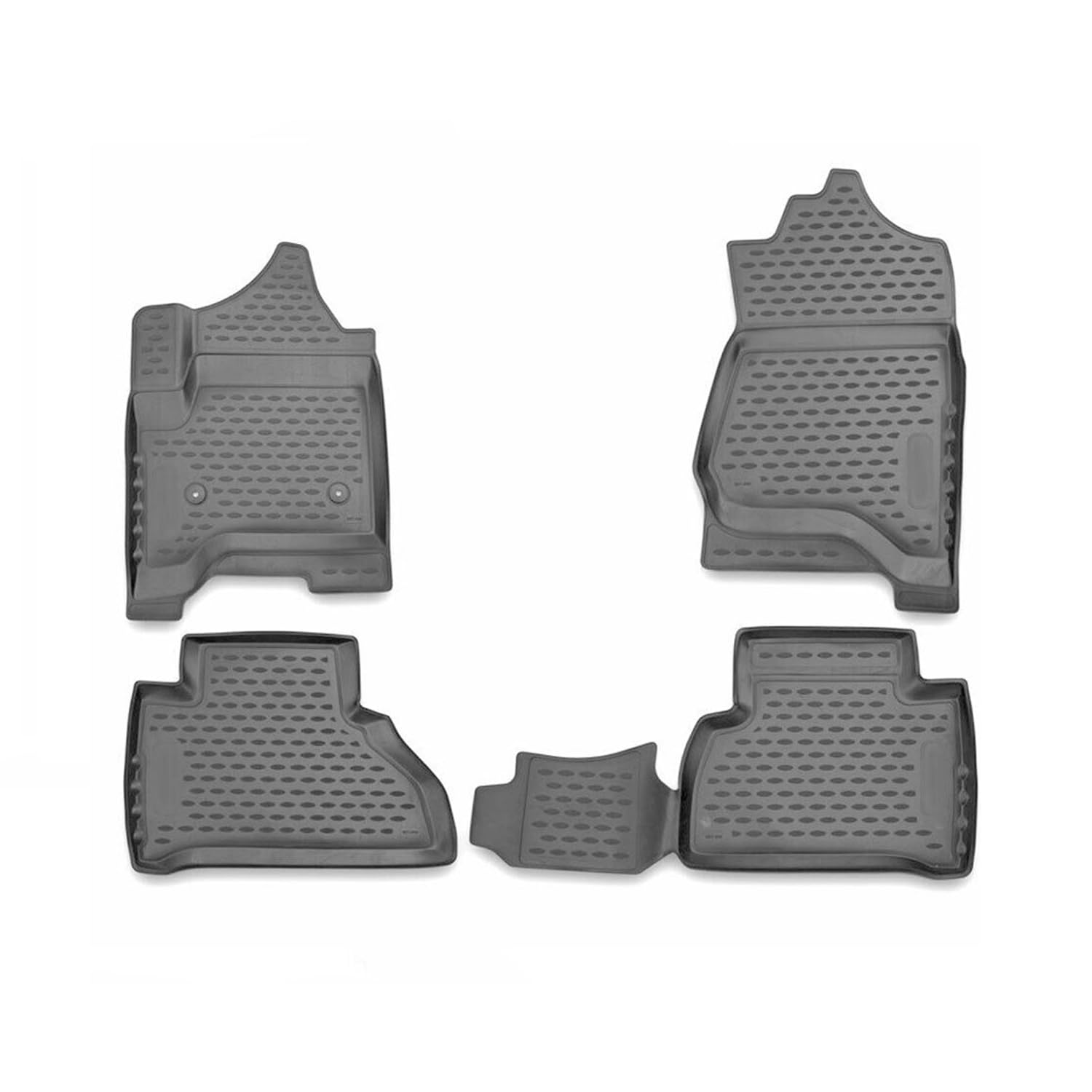 OMAC Custom Fit Floor Mats for Chevrolet Tahoe 4th Generation (2015-2020) - 4-Piece Set, Gray - All-Weather Protection & Easy Cleaning for SUV Interior