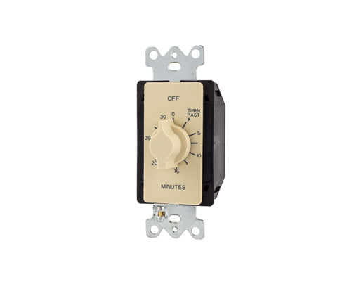 Mechanical Auto OFF Spring Wound In-Wall Timer - Perfect for Bathroom Fans, Lights & Appliances