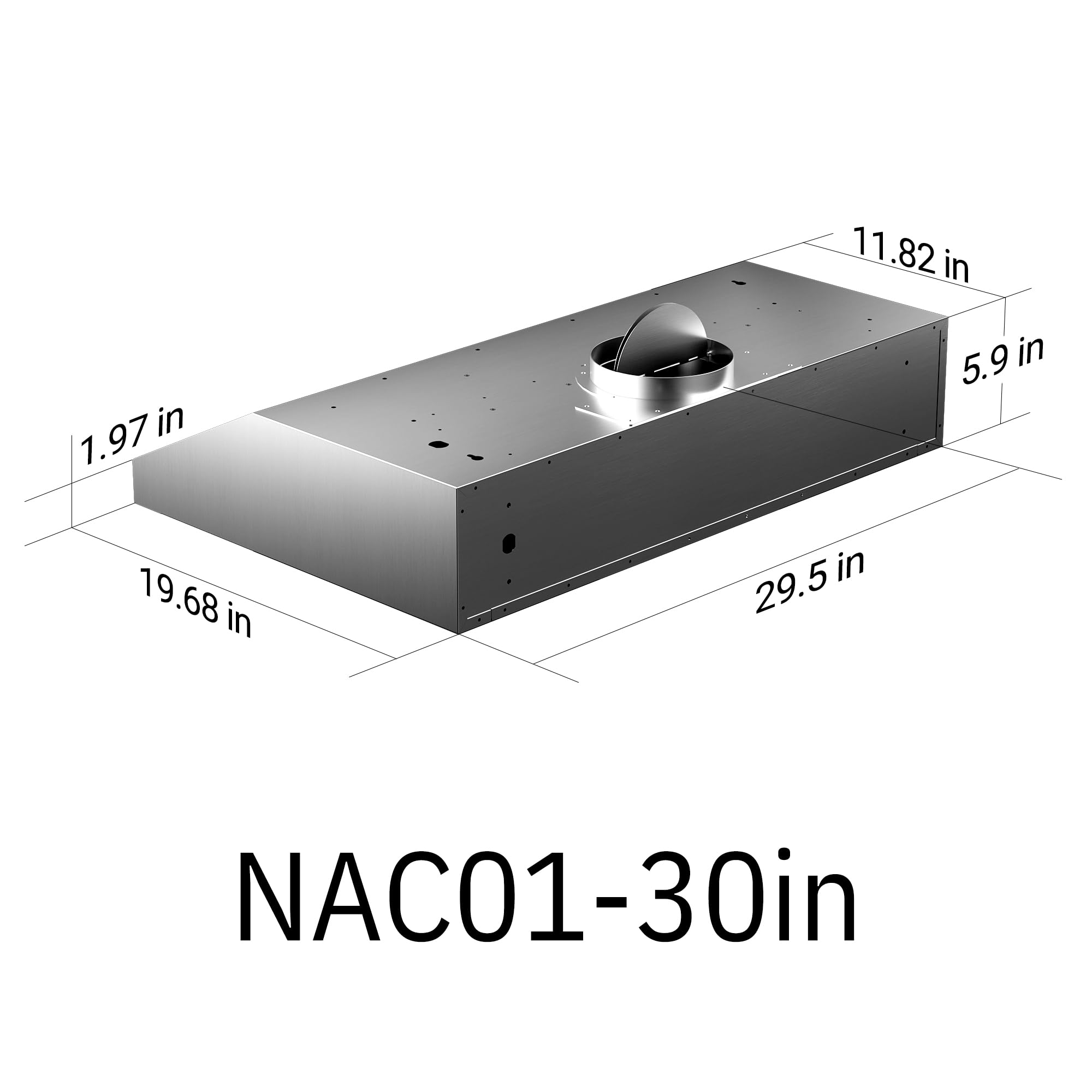 36 Inch Under Cabinet Range Hood 900 CFM - Slim Stainless Steel Kitchen Vent Hood with 4-Speed Touch Control, Reusable Aluminum Filters & Adjustable LED Lights (ANC02-36A) - Perfect for Modern Kitchens, Apartments, and Open-Concept Homes