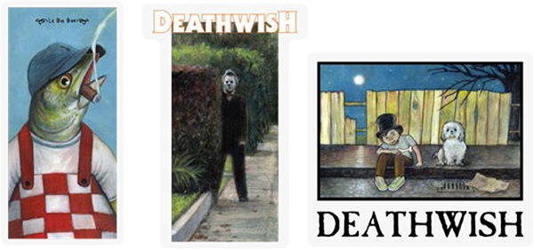 Deathwish 12-Pack Assorted Holiday Stickers - Unique One-Off Designs for Skateboards, Laptops & DIY Projects - Perfect for Gifts, Scrapbooking & Personalizing Gear