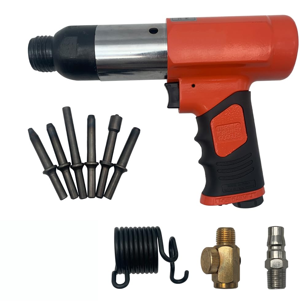 LeTkingok Pneumatic Rivet Gun - 3-8mm Air Riveter Tool for Street Traffic Signs, Advertising Plates & Nut Bolt Fastening | Perfect for Road Construction, Signage Installation & Metalworking Projects