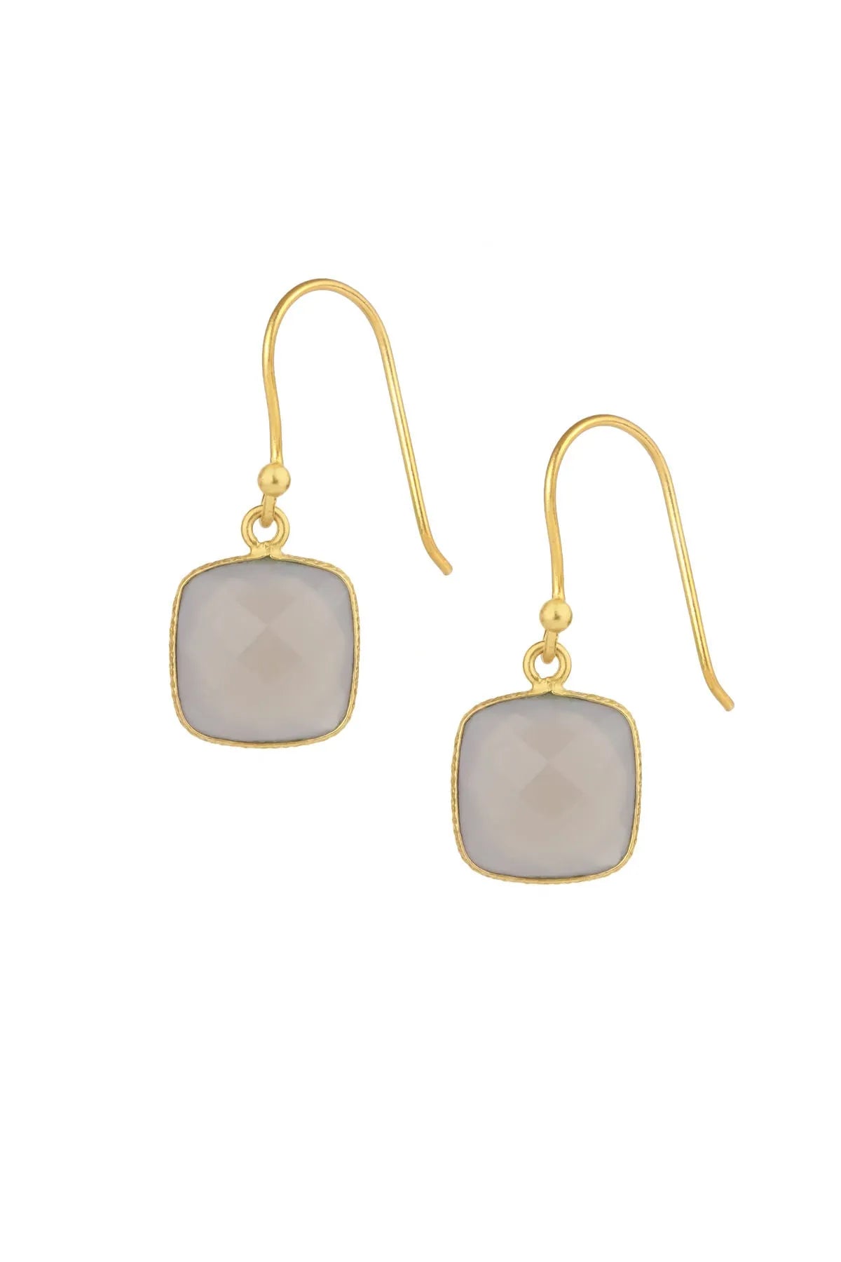 Moonstone Stud Earrings for Women - Dainty Cushion Cut Gemstone Jewelry - Perfect for Everyday Wear & Special Occasions