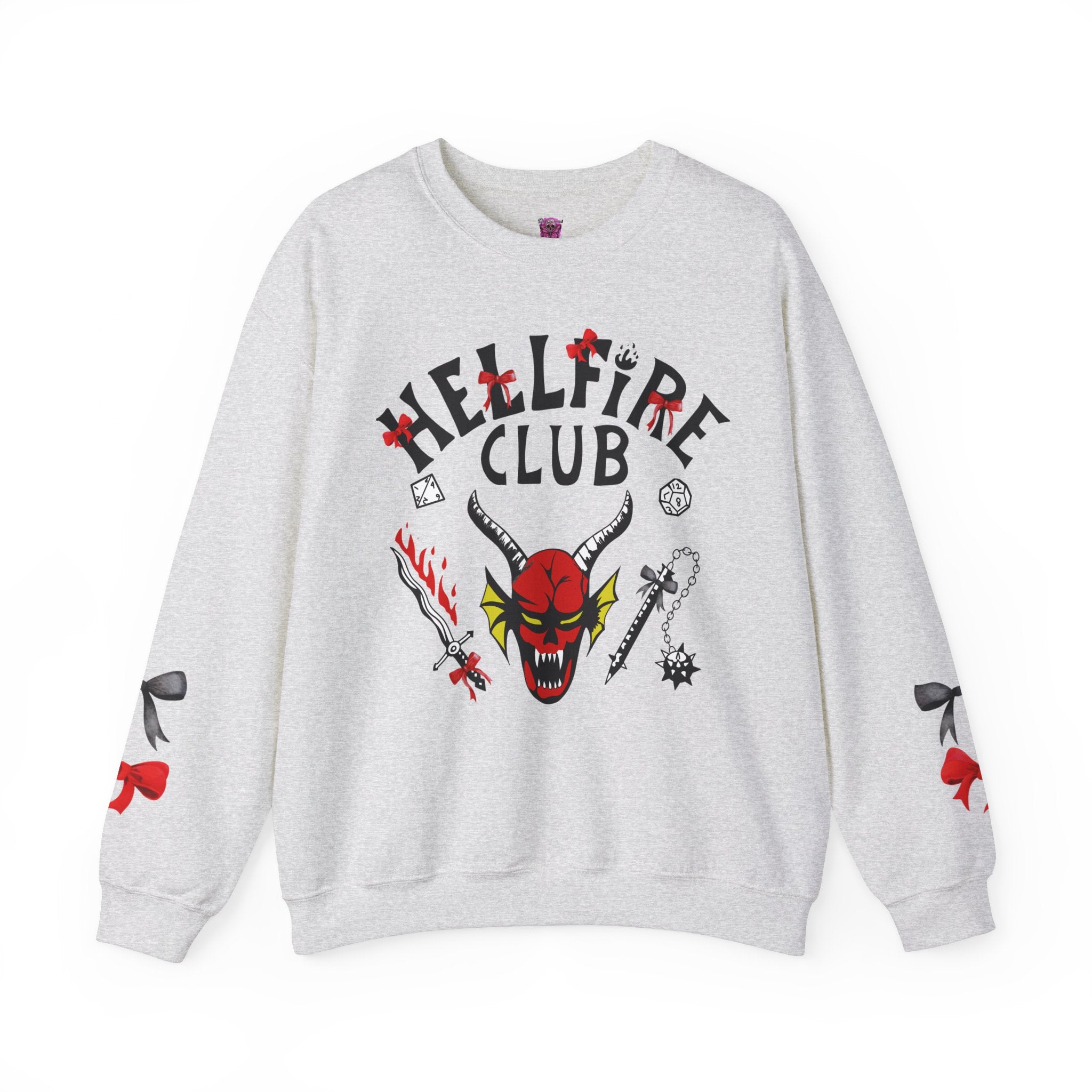 Hellfire Club Crew Neck Sweatshirt - Men's Casual Pullover Hoodie for Streetwear & Lounge Comfort - Perfect for Gym, Travel & Everyday Wear