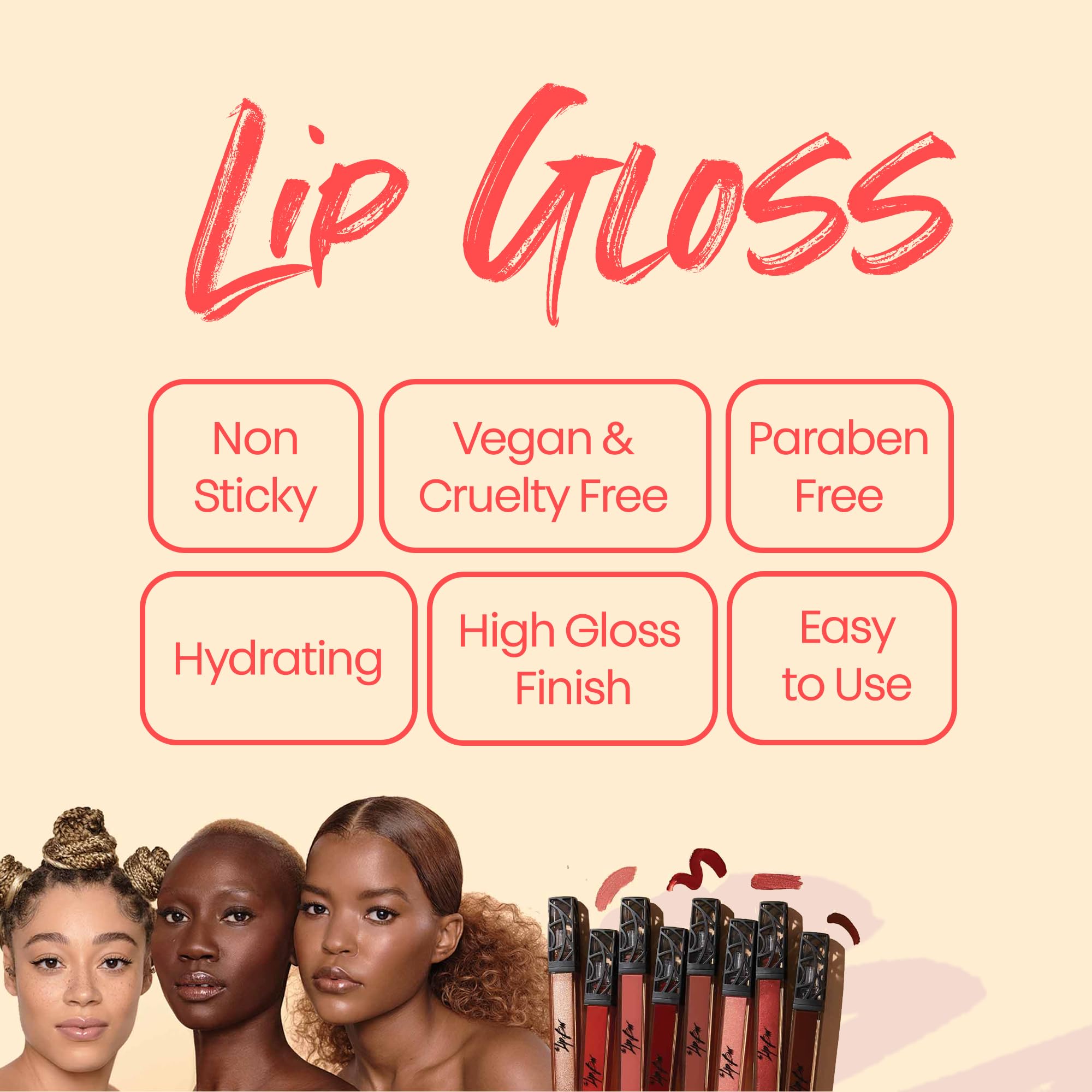 The Lip Bar Vegan Non-Sticky Lip Gloss with Hydrating Shea Butter - Lightweight High Shine Finish, Cruelty-Free & Moisturizing - Perfect for Everyday Wear, Date Night & Special Occasions