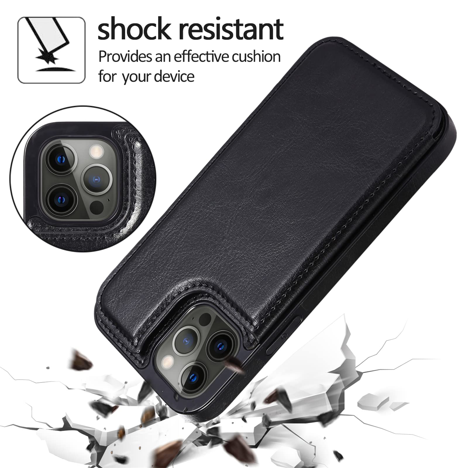 Premium Flip Leather Wallet Case for iPhone 11/11 Pro/11 Pro Max - Shockproof PU Leather Cover with Card Slots & Magnetic Closure | Stand Feature for Hands-Free Viewing | Perfect for Business, Travel & Daily Use