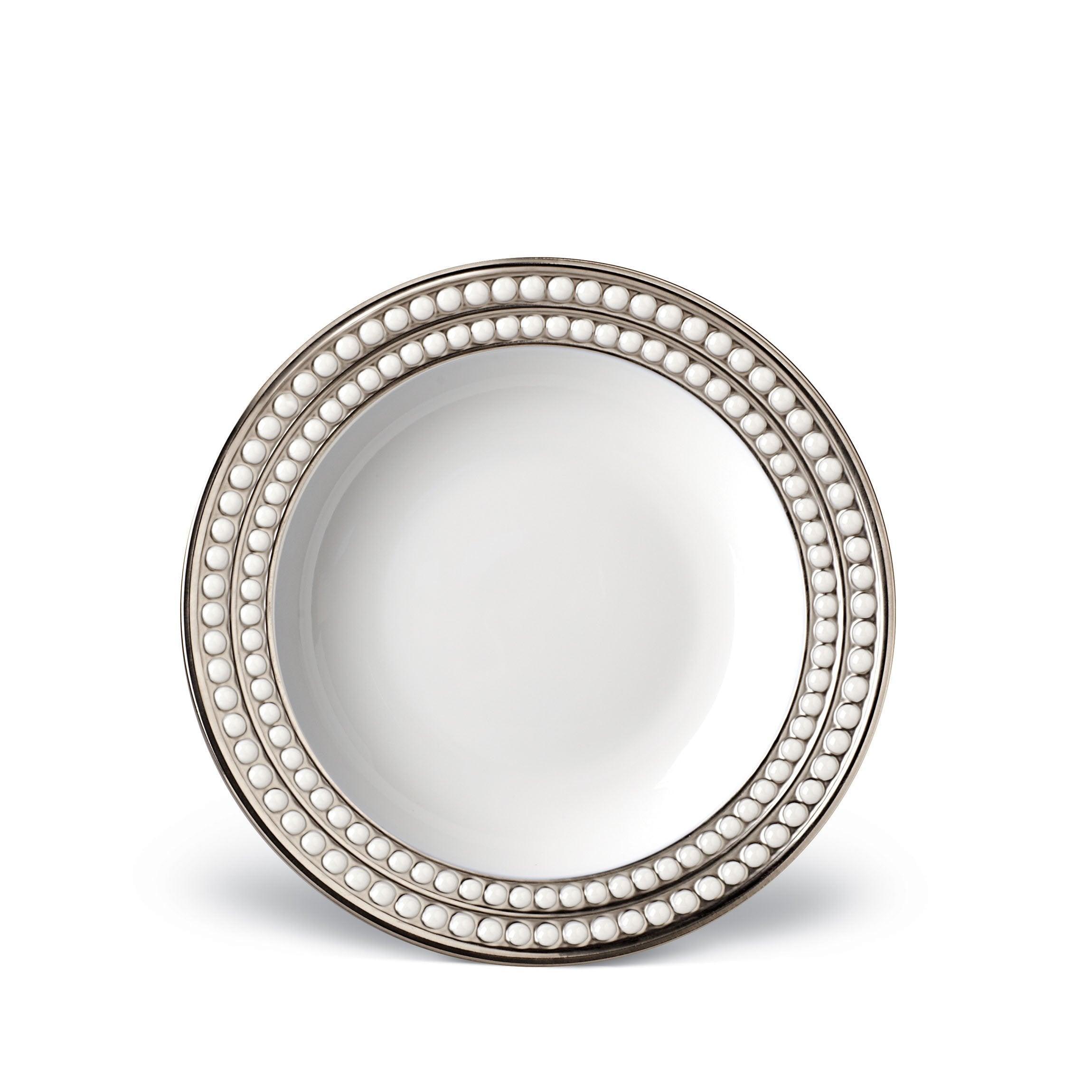 Perlée Soup Plate - Elegant Porcelain Dinnerware for Fine Dining & Special Occasions - Perfect for Restaurants, Weddings & Home Entertaining