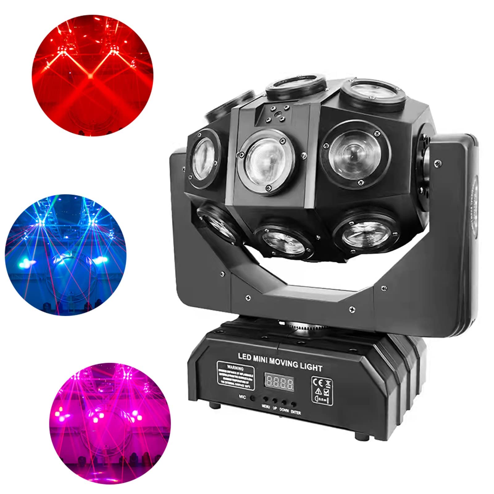 Professional 18-LED RGBW DMX512 DJ Stage Lighting - Sound Activated Rotating Beam & Uplighting for Events, Weddings, KTV, Disco Parties | Perfect for Clubs, Festivals & Nightlife Entertainment