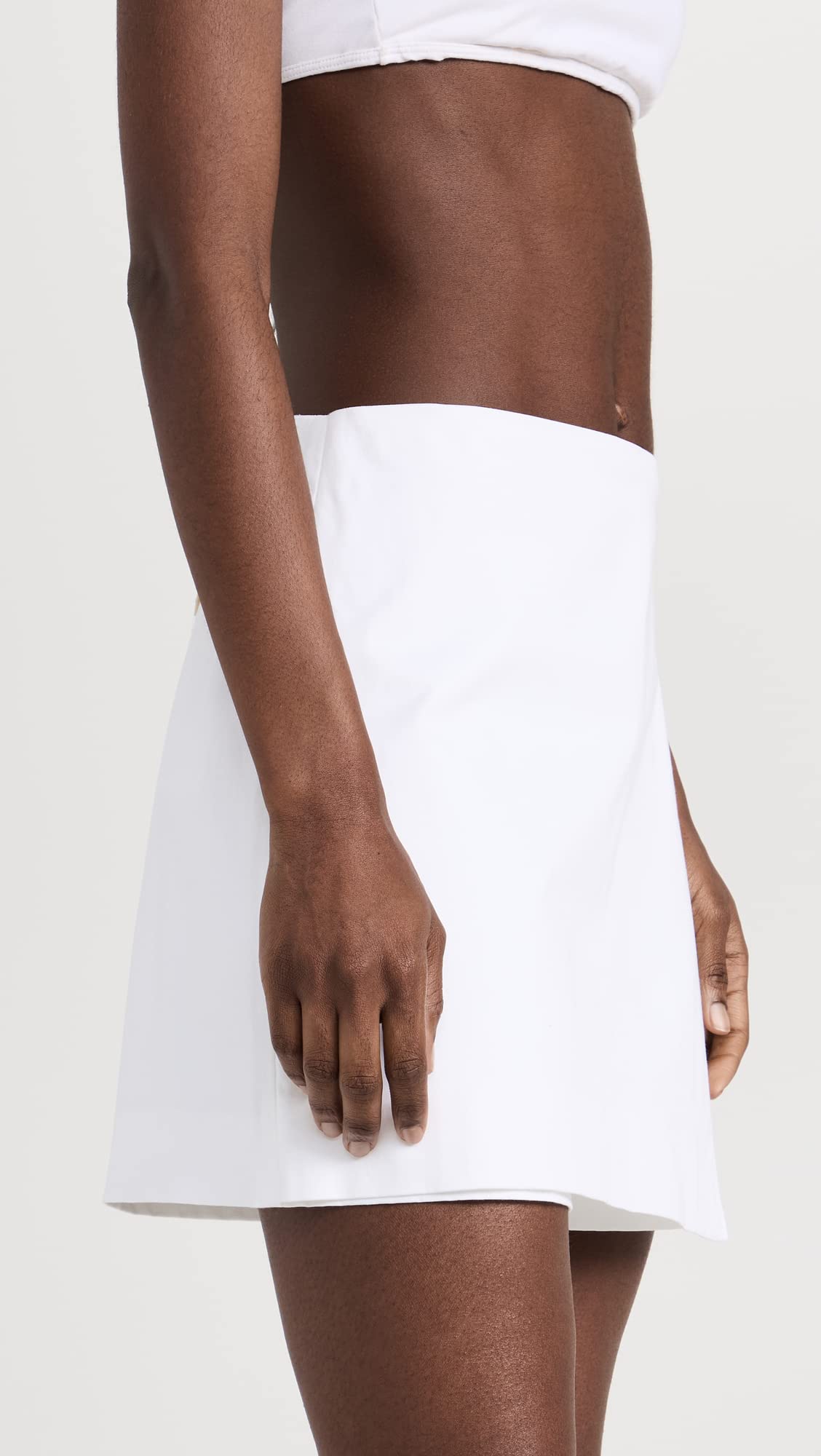 Theory Women's Button Mini Skort - Stylish Stretch Fabric Skirt with Shorts for Comfort & Versatility | Perfect for Work, Casual Outings & Summer Activities