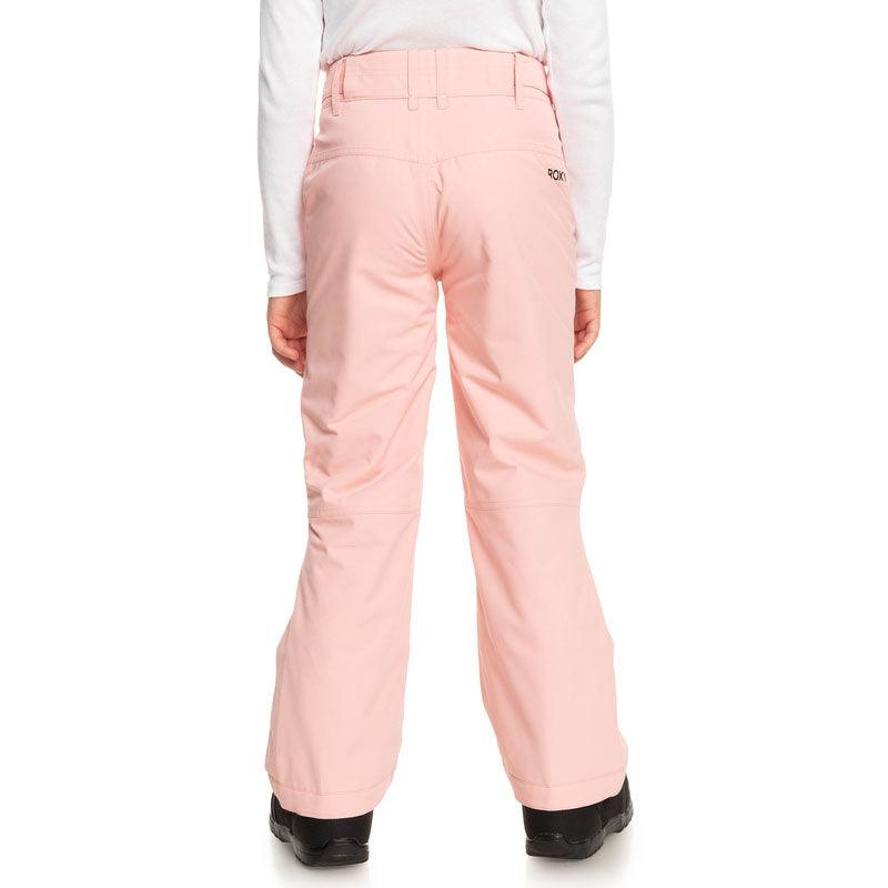 ROXY Girls' Snow Pants - Soft Pastel Pink Waterproof Ski Pants for Kids, Perfect for Snowboarding, Skiing & Winter Outdoor Play