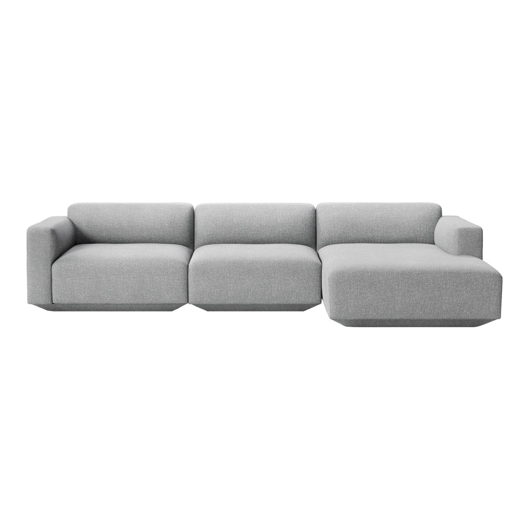 Develius Models E & F 3-Seater Sofa with Chaise Lounge - Modern Living Room Furniture for Small Spaces, Comfortable Sectional Couch for Apartments and Home Theater