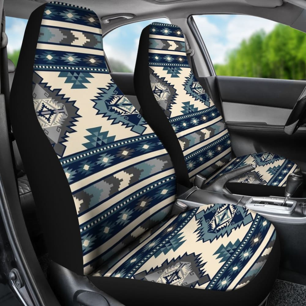 Premium Blue Pattern Native Car Seat Cover - Universal Fit for Cars, Trucks & SUVs - Protect & Style Your Vehicle Interior - Perfect for Daily Commute, Road Trips & Outdoor Adventures