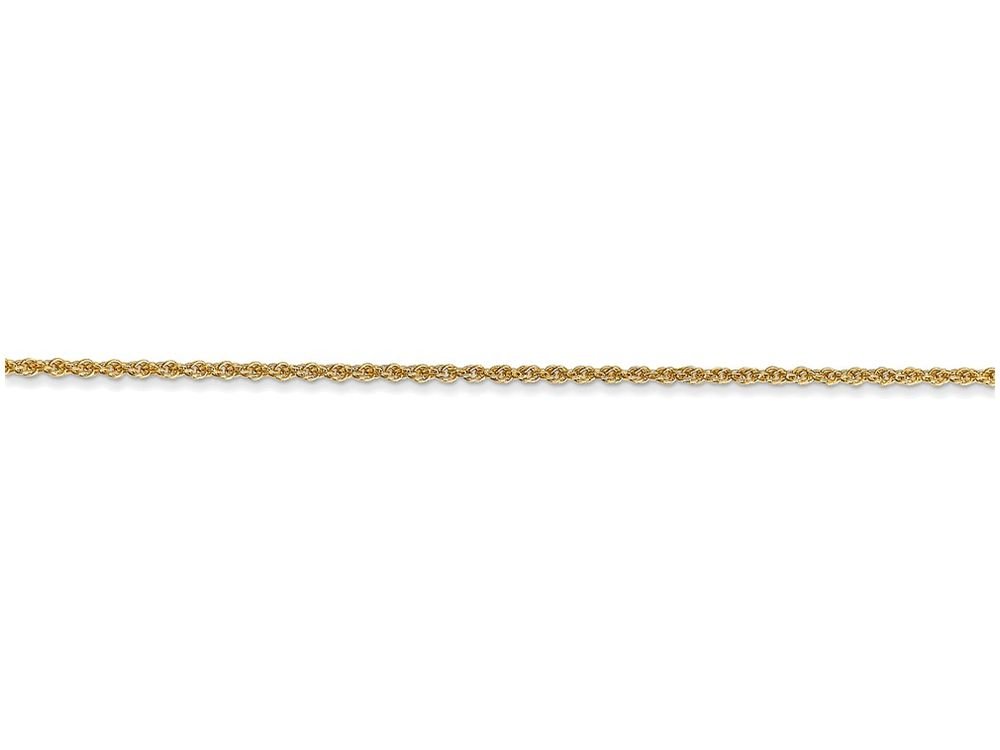 14K Gold 1.1mm Rope Chain Necklace for Women - Dainty & Elegant Jewelry Gift - Perfect for Everyday Wear, Layering & Special Occasions