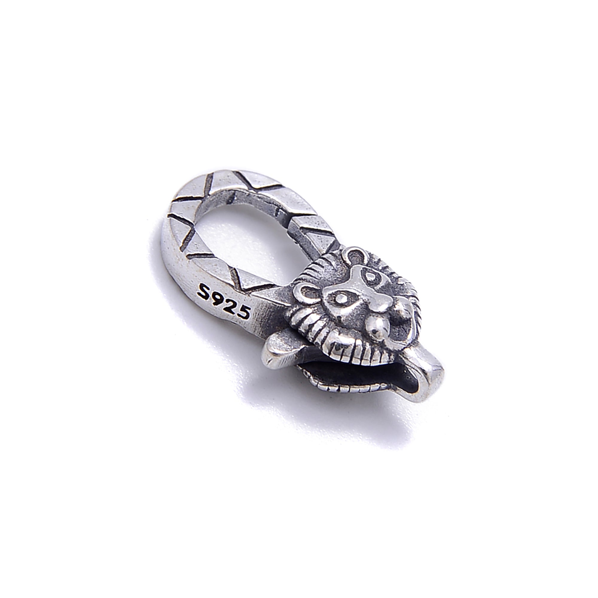 925 Sterling Silver Lion Head Clasp - Anti-Tarnish, Size 9x18mm (2 Pcs) - Perfect for Jewelry Making, Bracelets, Necklaces & DIY Crafts
