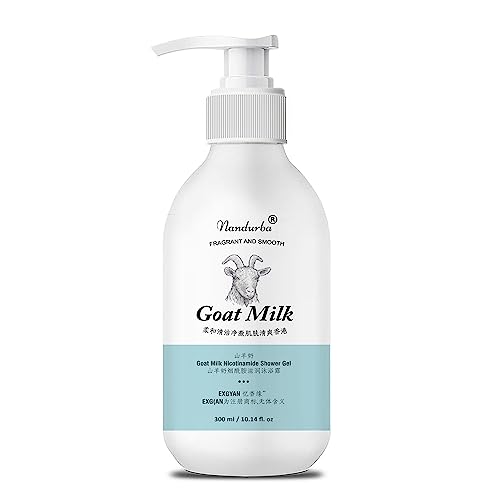 Nandurba Goat Milk Mousse Body Wash - Whitening & Moisturizing Shower Gel for Soft, Glowing Skin | Perfect for Daily Hydration & Skin Brightening