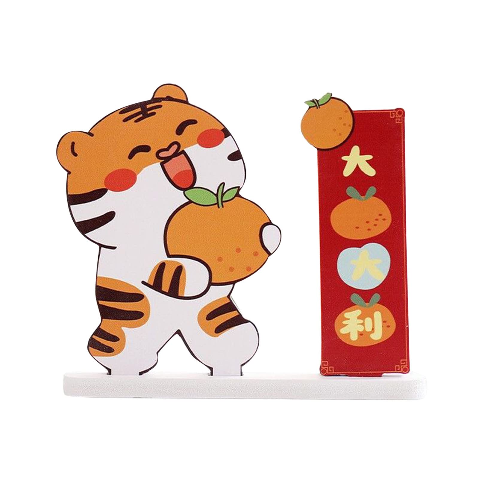 2022 Tigers Pattern Chinese New Year Decorations - Spring Festival Tabletop & Door Window Ornaments for Home, Office, Birthday & Party Decor | Festive Holiday Home Décor for Lunar New Year Celebrations