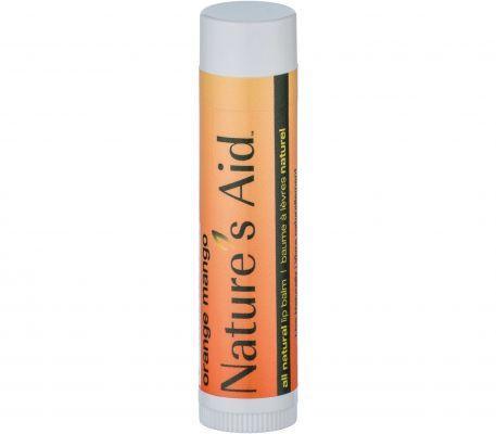 Nature's Aid True Natural Lip Balm - Orange Mango Flavor 4.25g (0.15oz) | Organic Moisturizing & Healing | Perfect for Dry Lips, Winter Care & On-The-Go Hydration