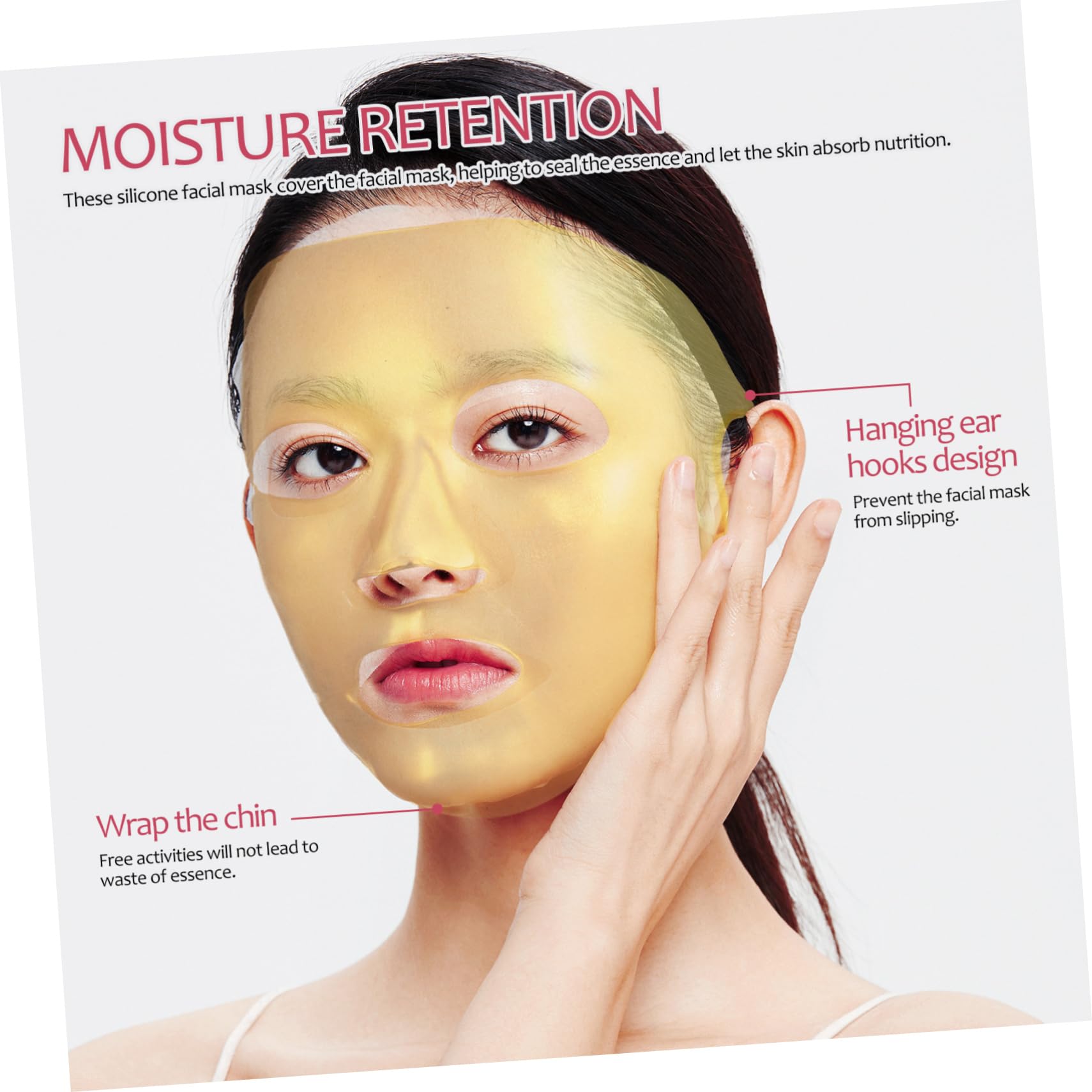 Reusable Silicone Face Mask Cover - 3 Pack Washable Beauty Mask Applicator for Sheet Masks | Skincare Routine, Spa Day, At-Home Facial Treatment