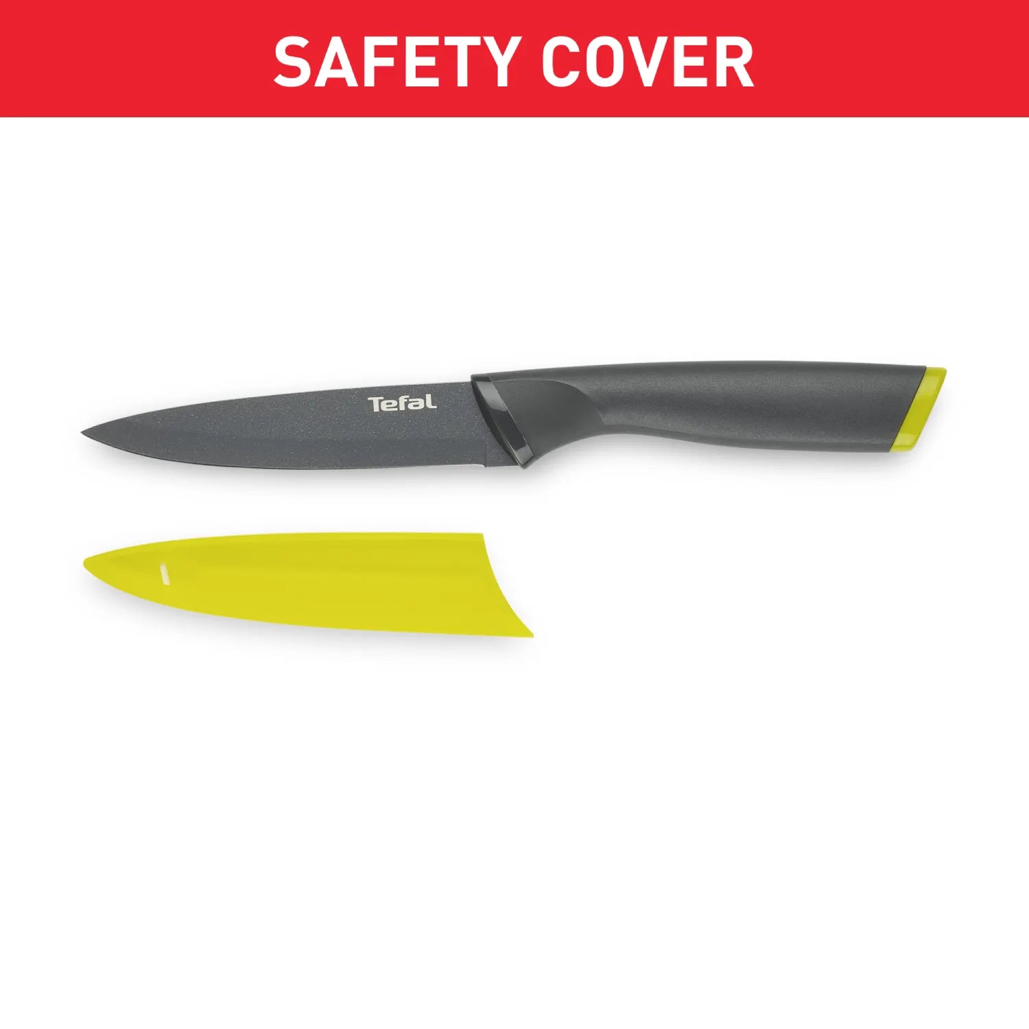 Tefal Fresh Kitchen 12cm Non-Stick Stainless Steel Utility Knife K1220704 - Perfect for Slicing Fruits, Vegetables & Food Prep