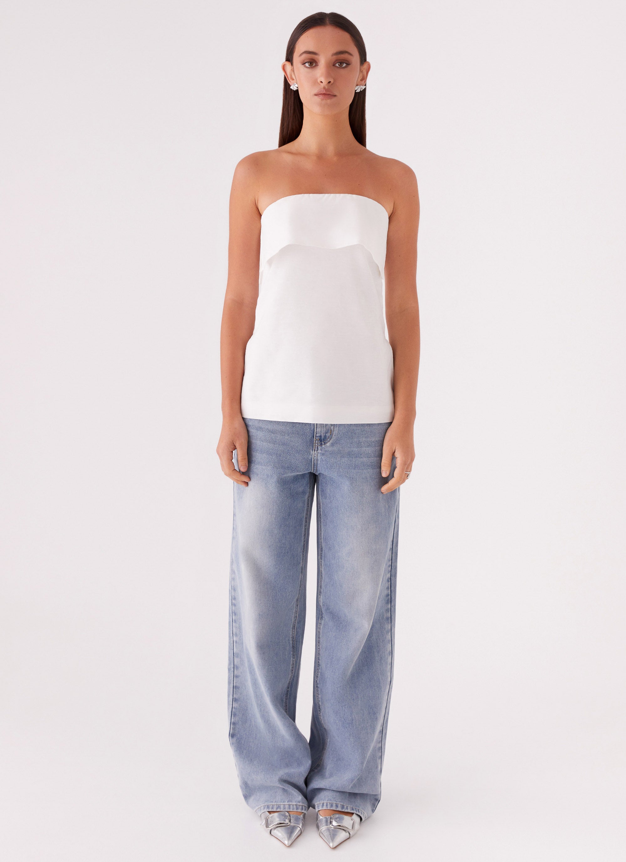 Dalmia Linen Women's Blouse - Soft Breathable White Summer Top for Casual Wear & Office Outfits