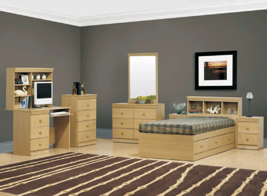 Canadian Made Storage Bedroom Set - Queen, King & Twin Sizes - Model #143 | Space-Saving Bedroom Furniture for Small Apartments & Guest Rooms