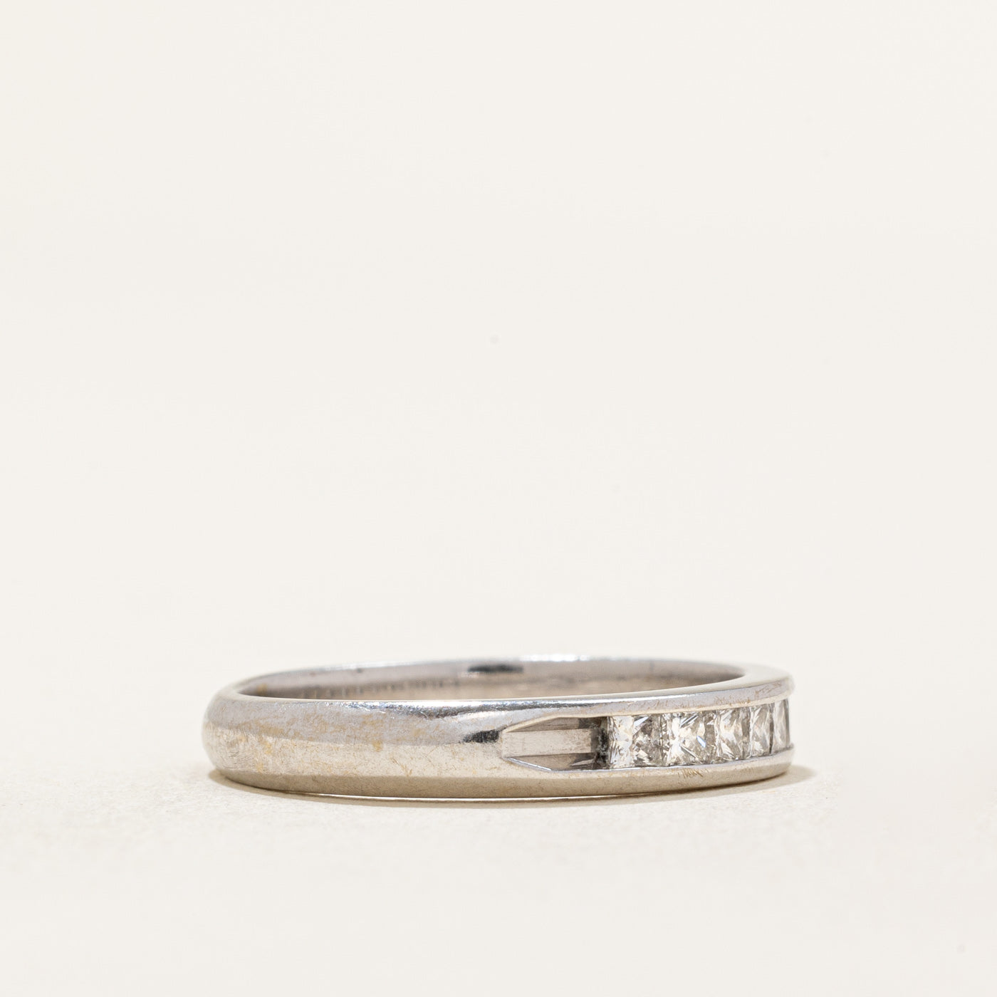 Princess Cut Semi Eternity Diamond Ring - 0.44 Carat Total Weight (CTW) - Size 6.25 - Perfect for Engagement, Anniversary & Wedding Bands - Elegant Gift for Her