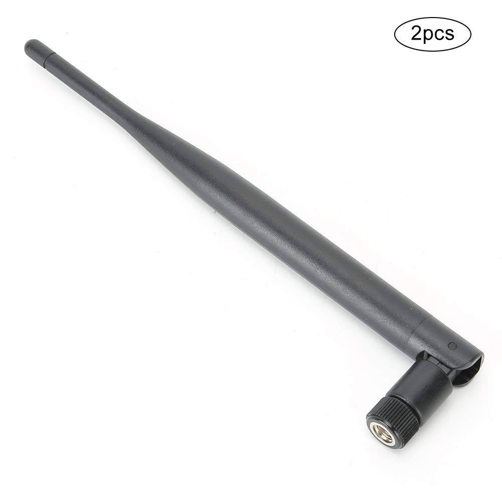 2 Pack 6DB High Gain Dual Band 2.4GHz/5GHz WiFi Antenna with SMA Connector - Universal Wireless Router Antenna for Enhanced Home & Office Network Coverage