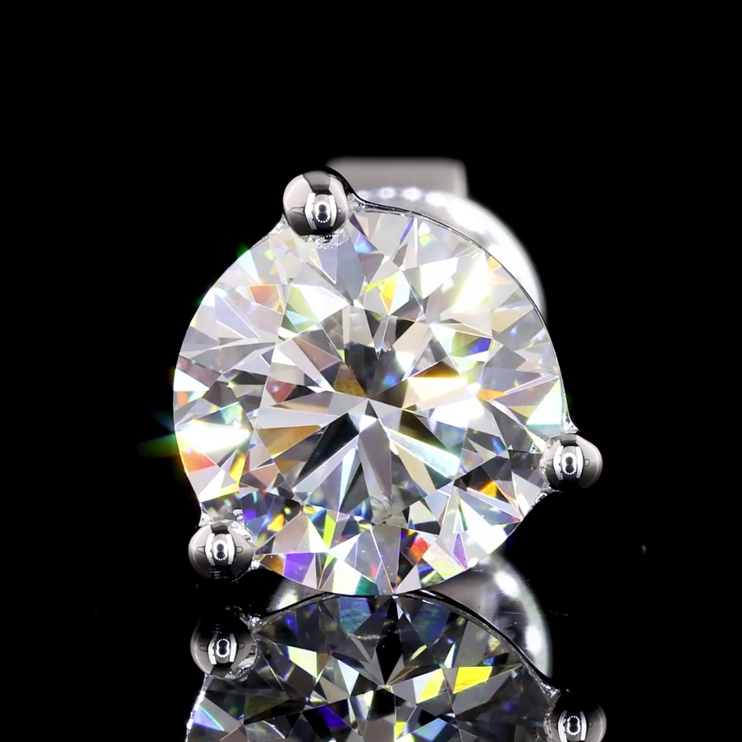 2.08 Carat Lab Grown Round E VS1 Diamond 14K White Gold Martini Stud Earrings for Women - Perfect for Weddings, Anniversaries & Special Occasions