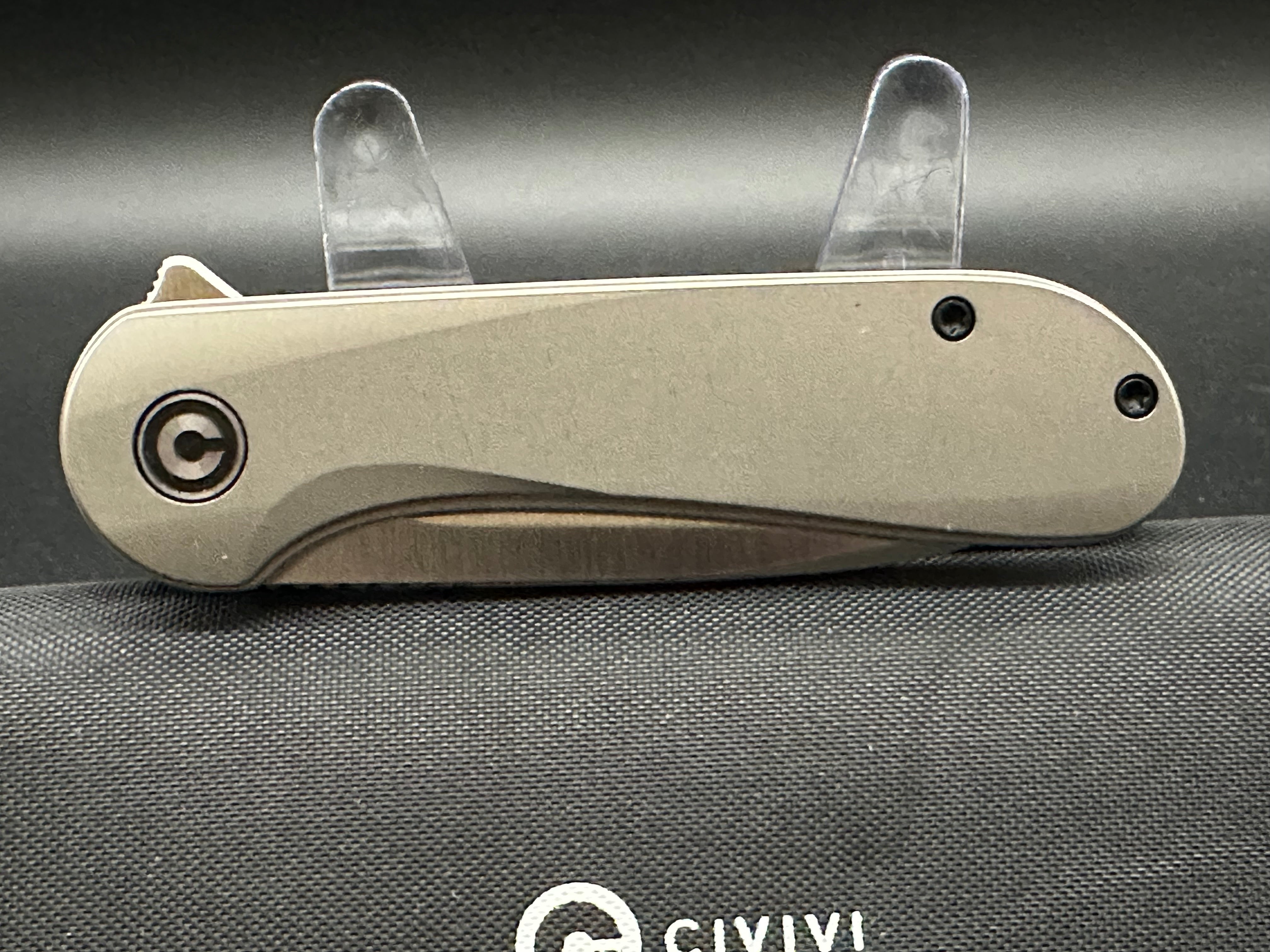 Civivi Elementum Folding Knife with Flytanium Titanium Scales - EDC Pocket Knife for Outdoor, Camping, and Everyday Carry