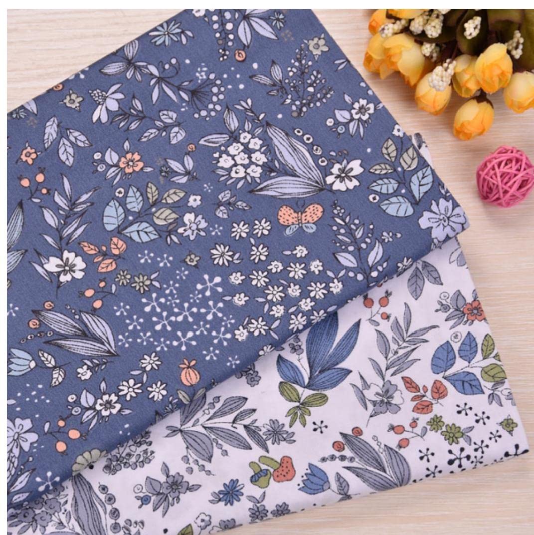 6-Piece Handicraft Patchwork Fabric Bundle for Sewing & Quilting - Premium Cotton DIY Floral Cloth - Perfect for Quilts, Home Decor, and Craft Projects