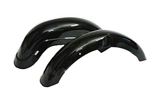 Royal Enfield 350 Black Painted Mudguard Fender & Tool Box Set - Compatible with Classic 350 Motorcycles - Perfect for Off-Road Riding and Motorcycle Maintenance