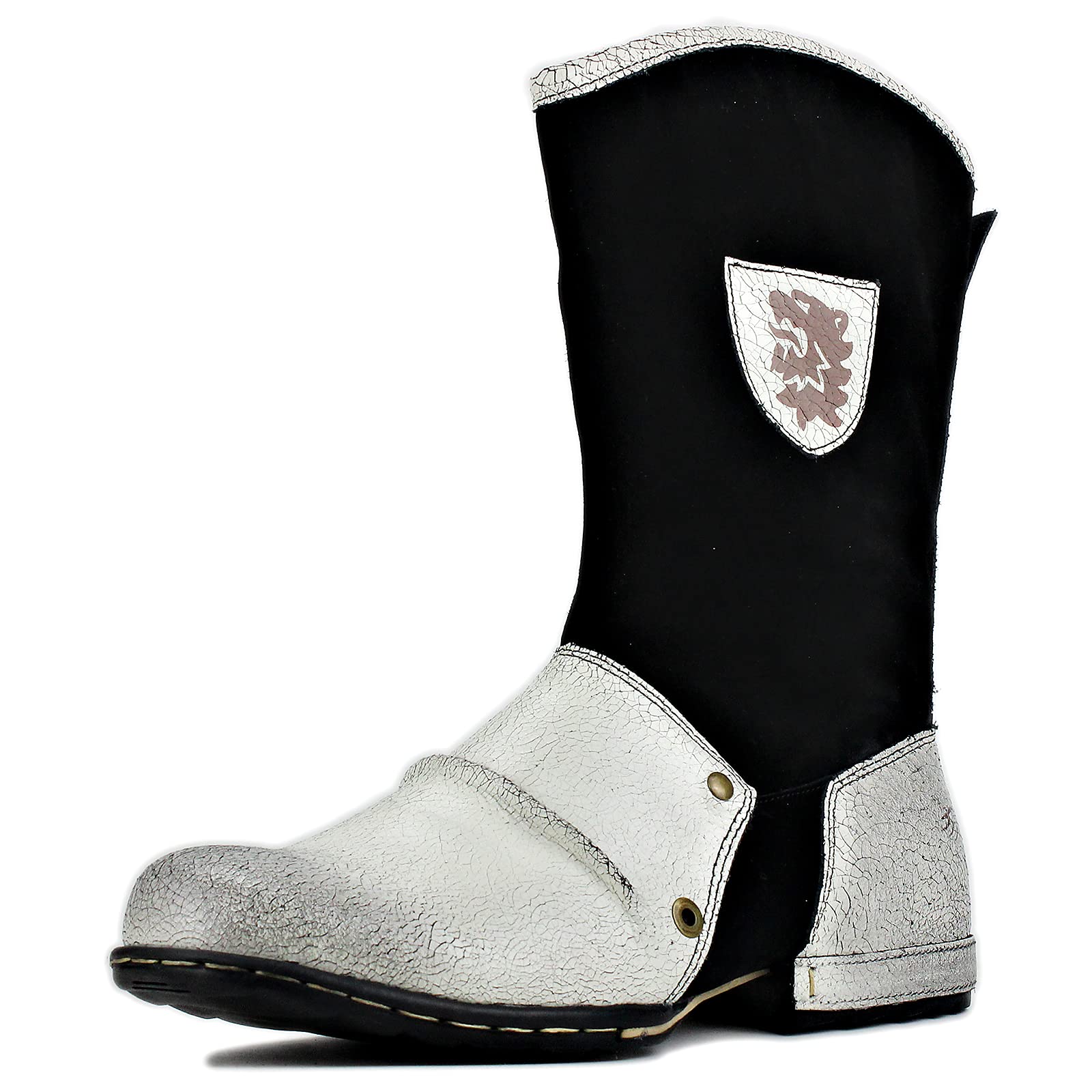 OSSTONE Men's Designer Leather Moto Boots - Western Style Chukka Boots with Zipper, Casual Shoes (OS-5008-1-H10-C-US-R) - Perfect for Motorcycle Riding, Outdoor Adventures & Fashion Streetwear