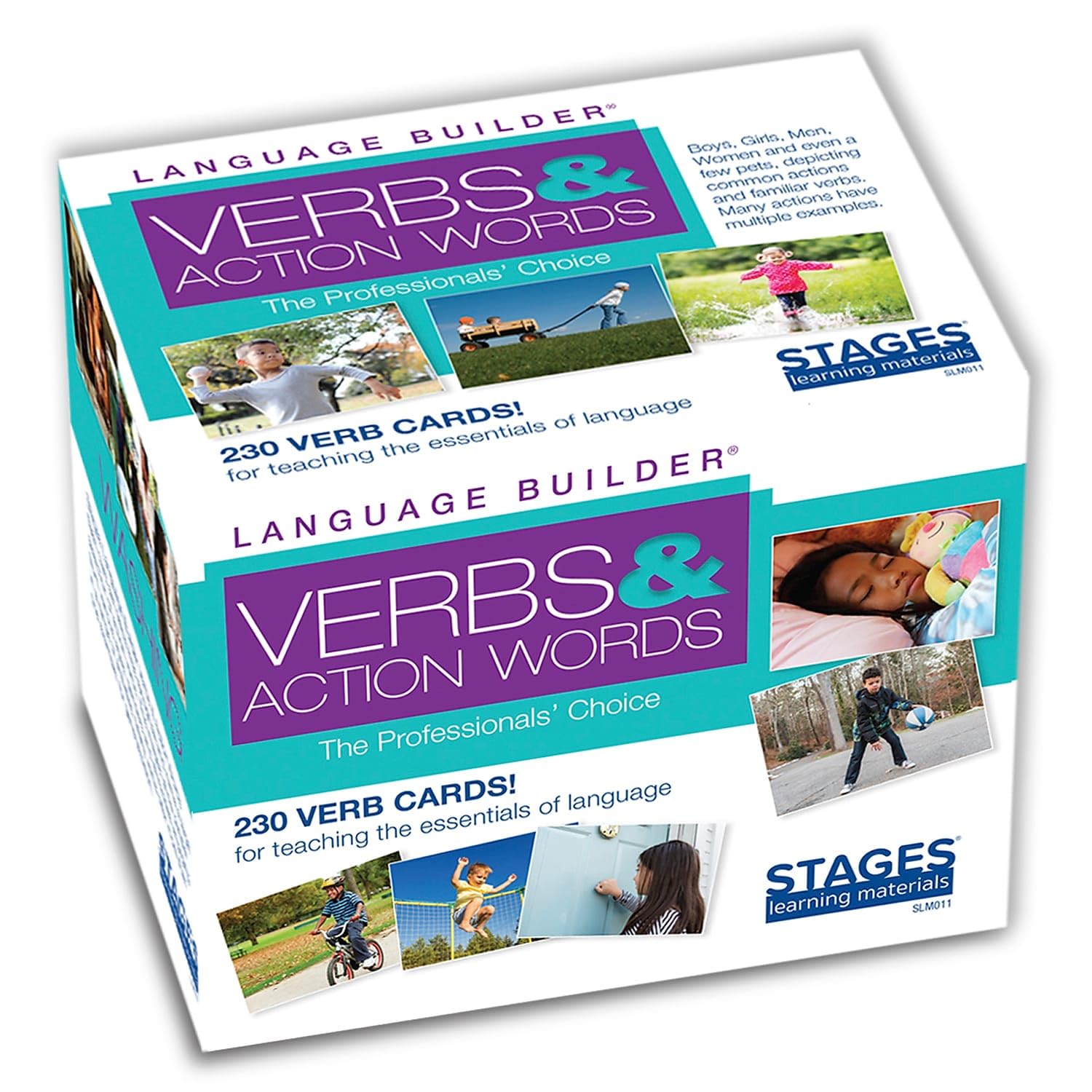 Language Builder Verb Flash Cards for Autism & ABA Therapy - Photo Vocabulary Learning Materials for Speech Articulation & Communication Skills - Ideal for Home, Classroom & Special Education Use